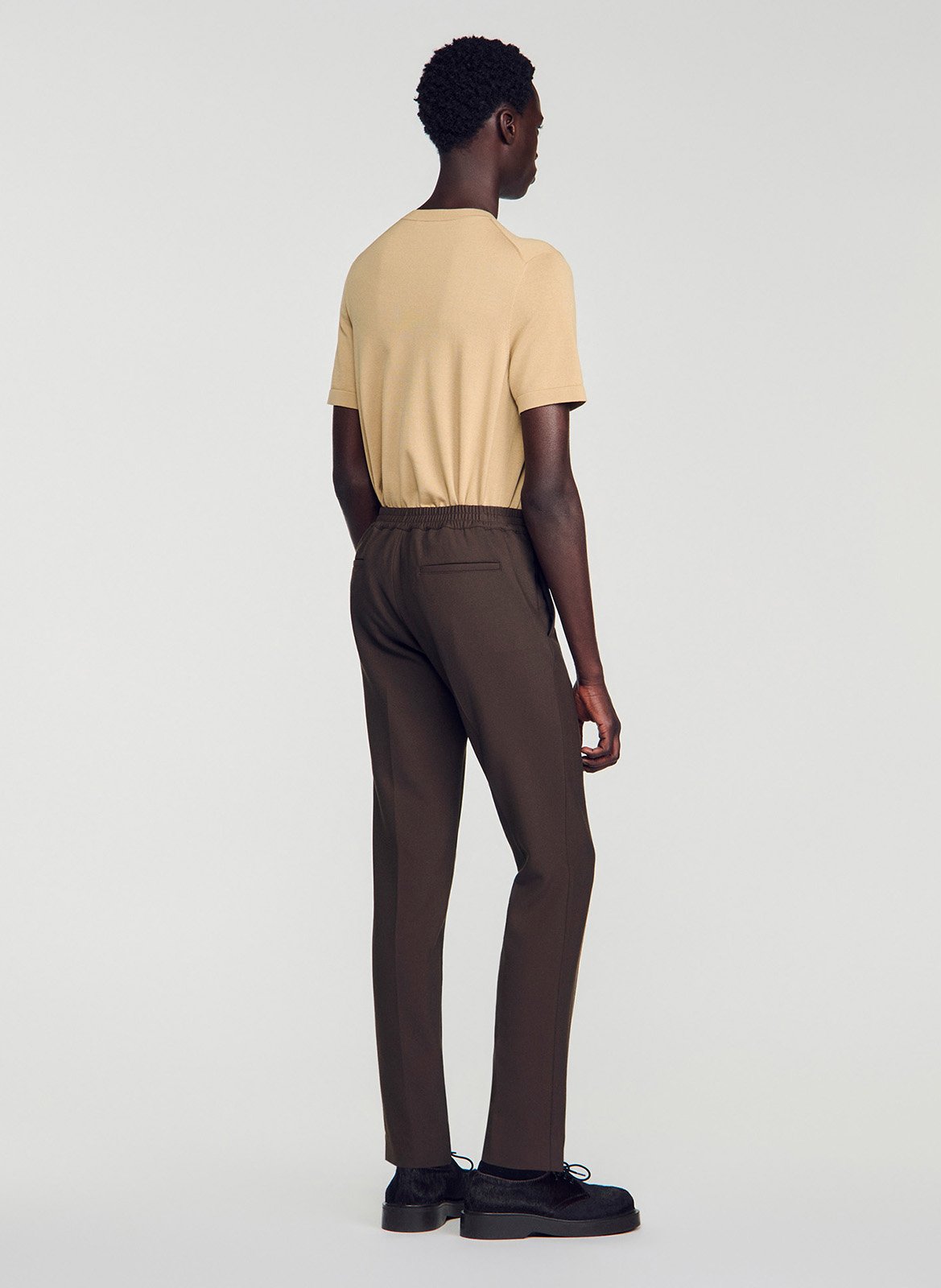 Carrot trousers SANDRO Brown