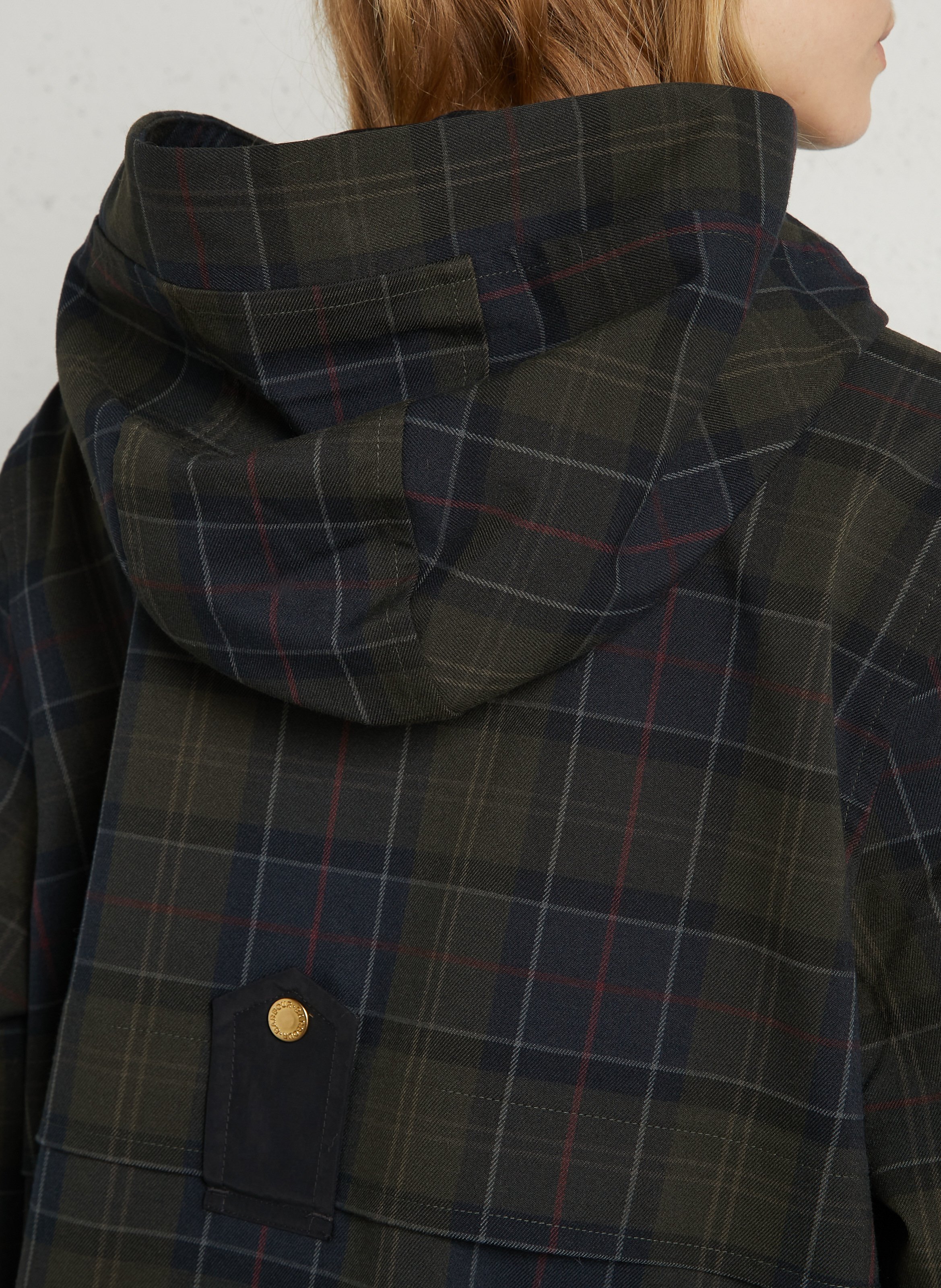 Oversized geruite jas BARBOUR Groen