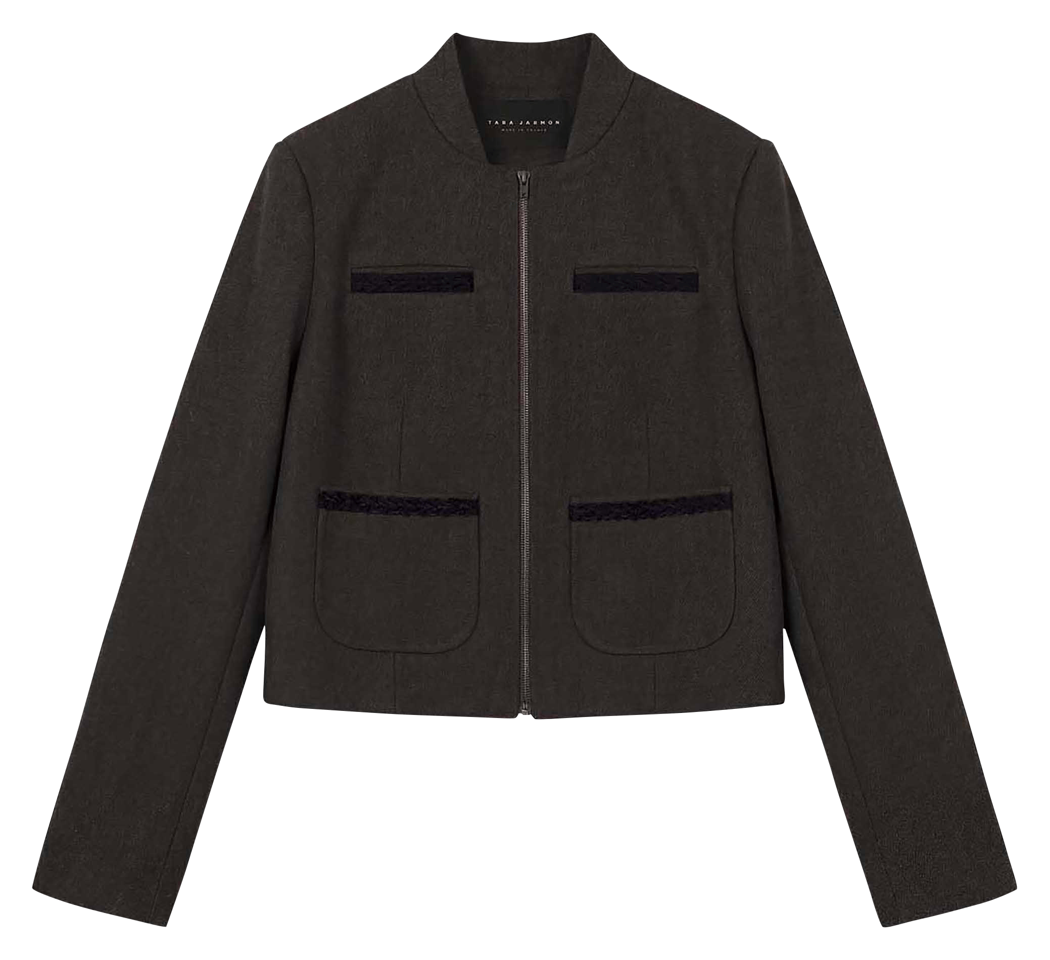 High-neck jacket TARA JARMON Grey