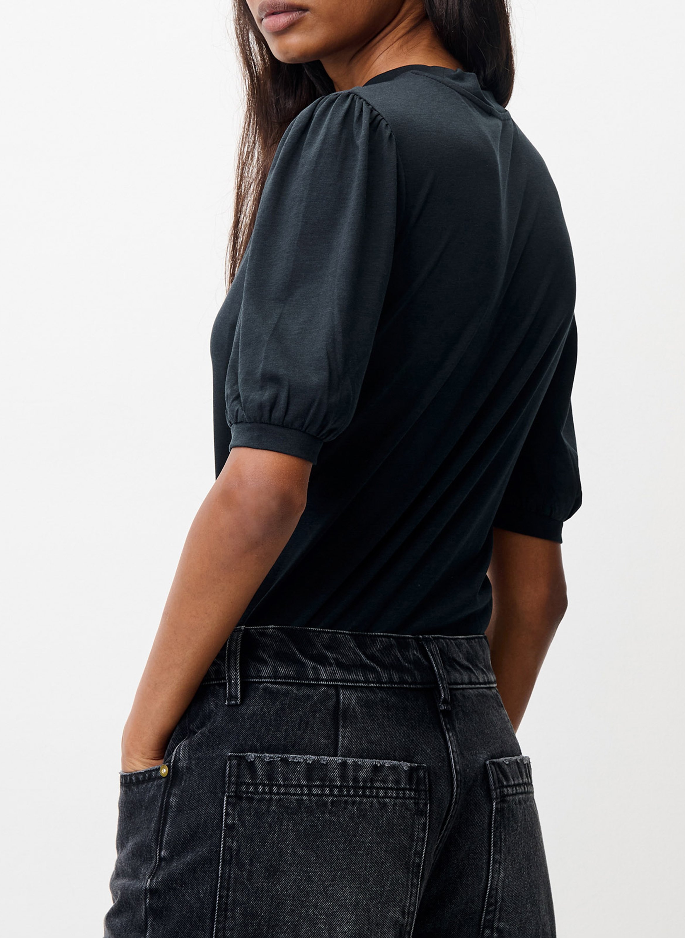 Rundhals-T-Shirt SESSUN Schwarz
