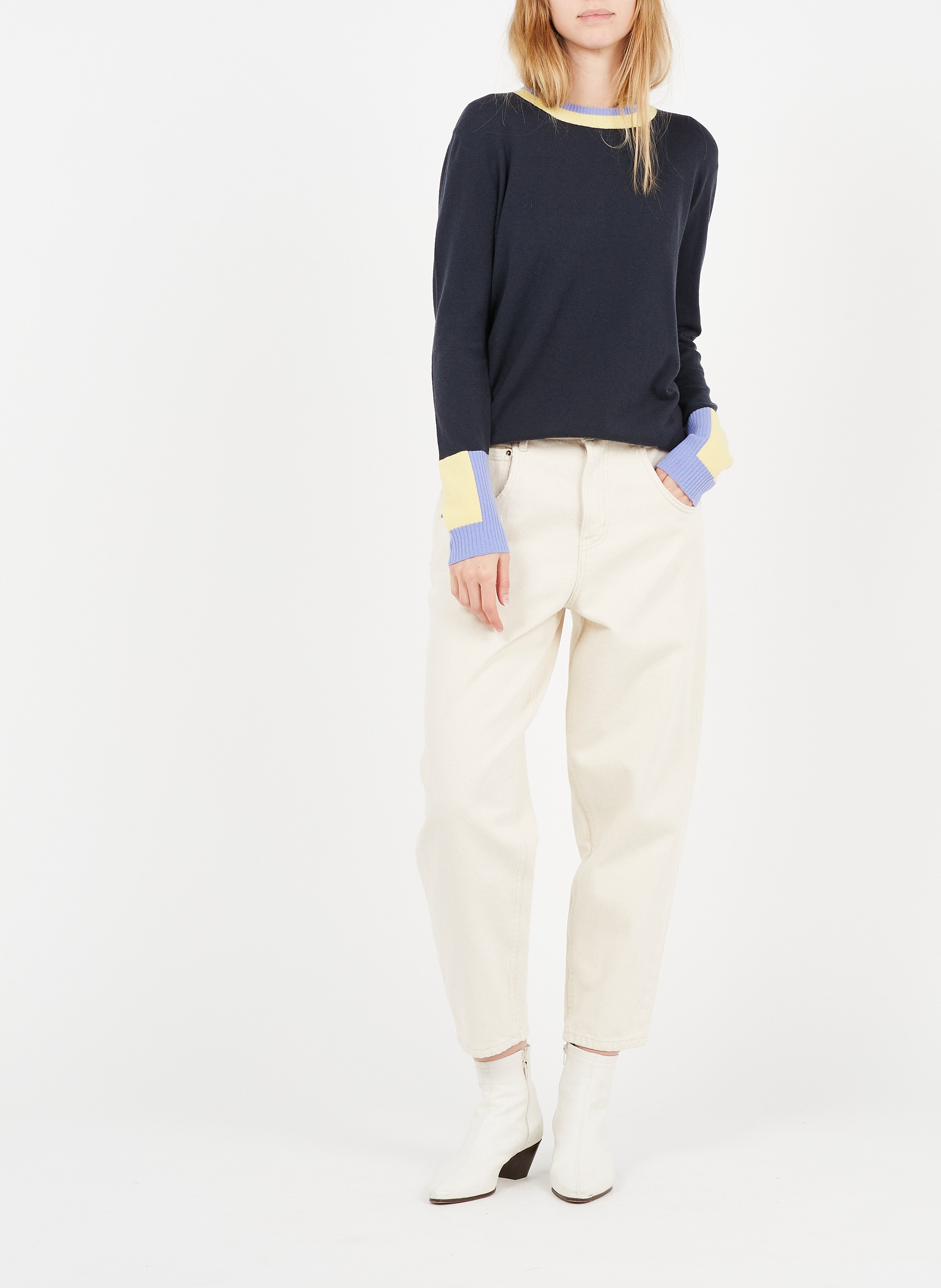 Straight cotton jeans AMERICAN VINTAGE Beige