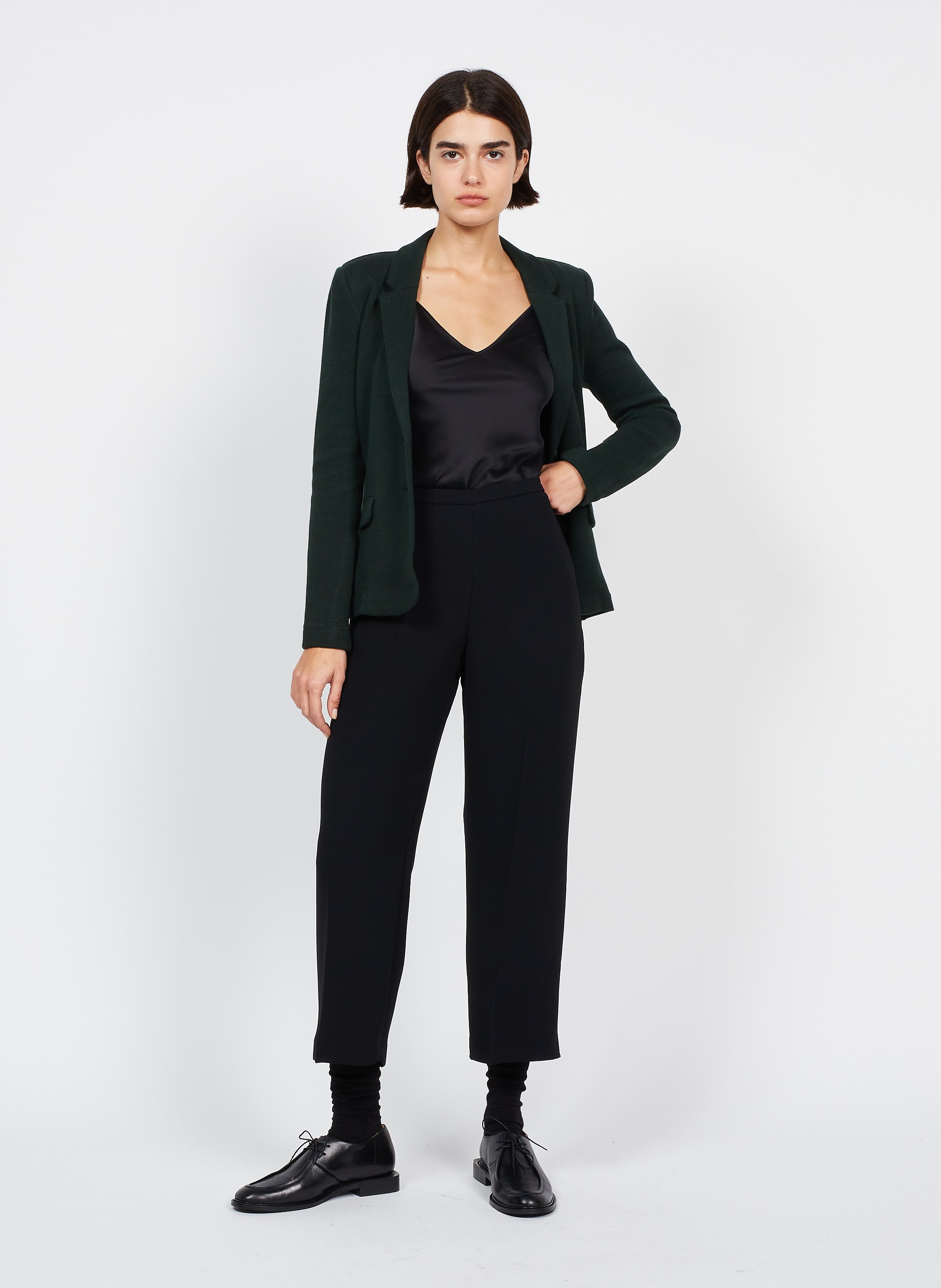 Organic Cotton Suit Jacket Forest Green Whistles Women Place des