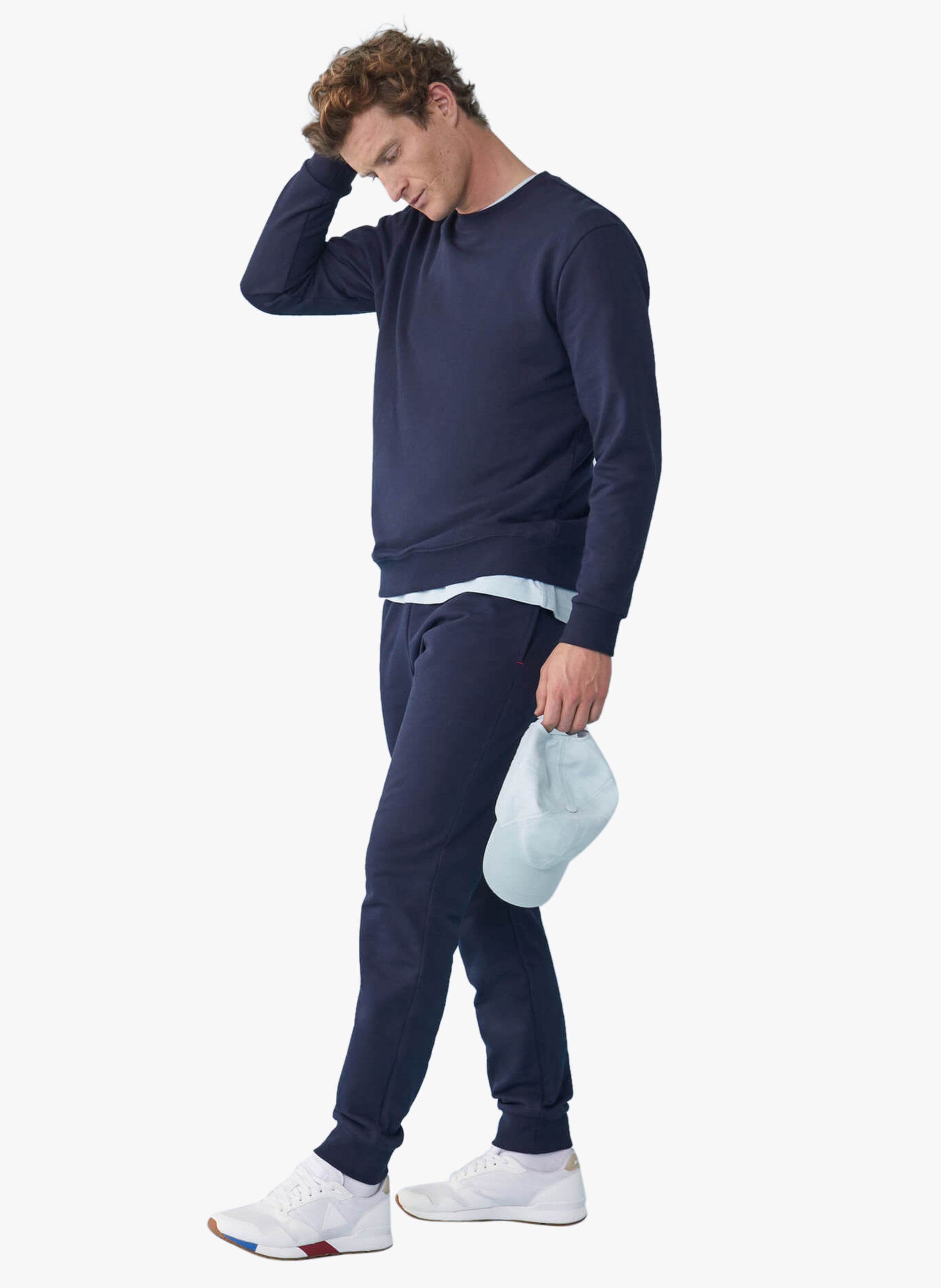 Jogging lastiqu En Molleton Gaby Bleu Le Slip Francais Homme