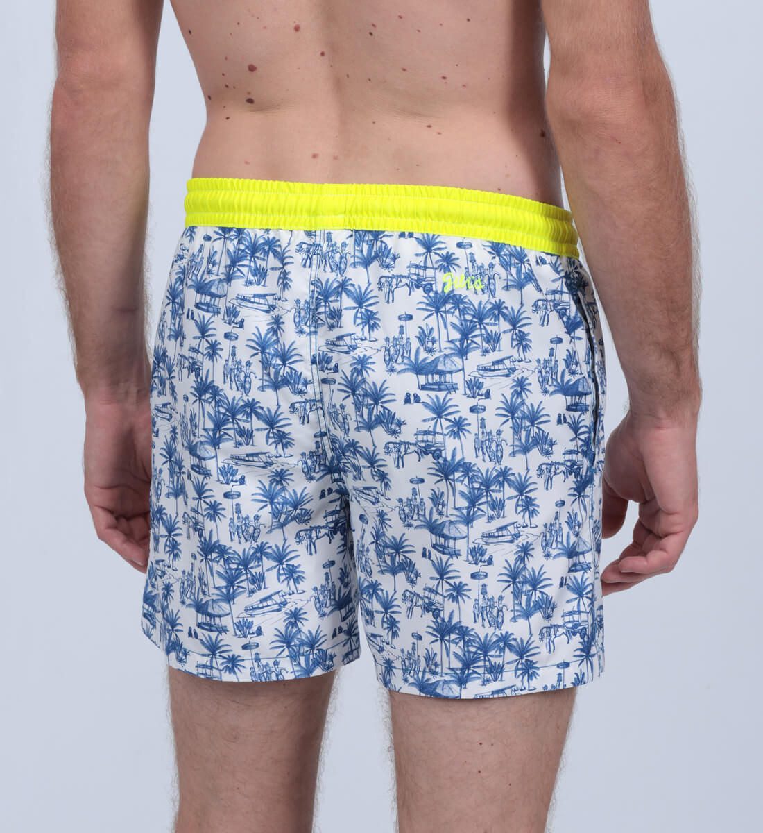 Swim shorts - Balinese canvas GILI'S Blue