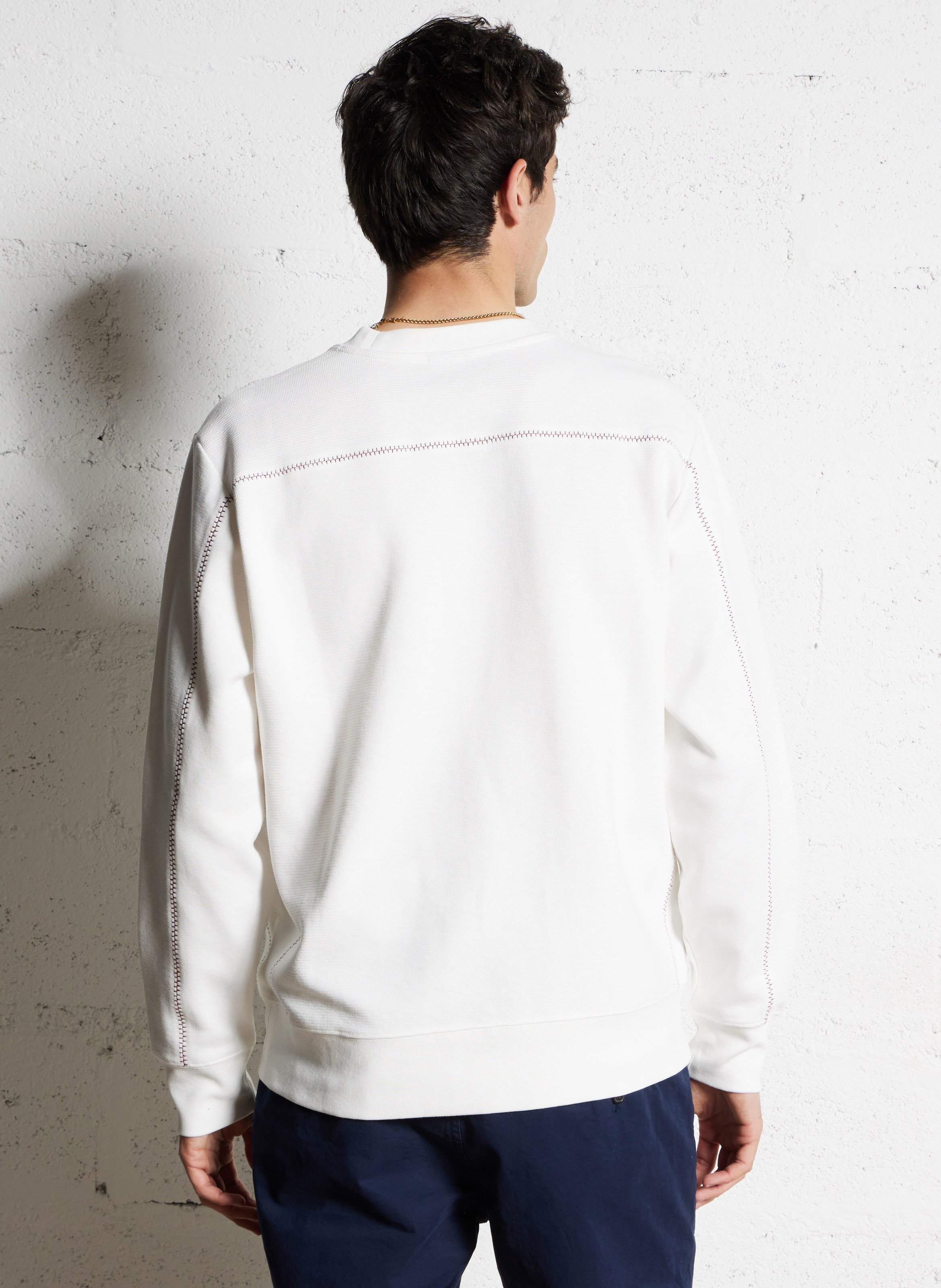 Oversized cotton blend sweatshirt PAUL SMITH White