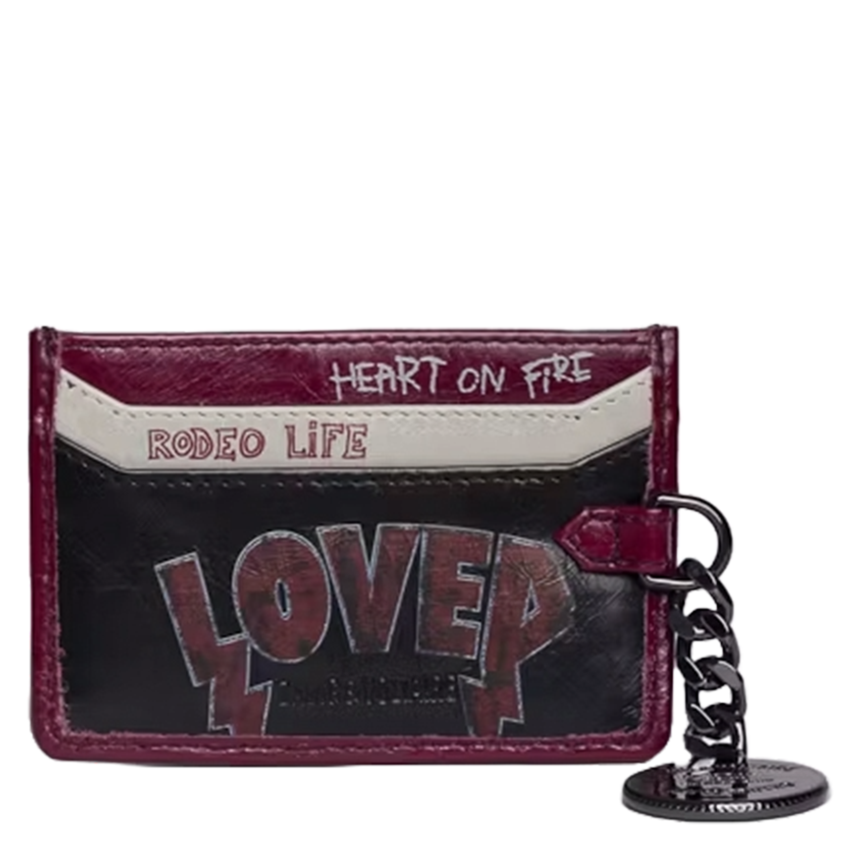 Porte-cartes en cuir imprimé ZADIG&VOLTAIRE Noir