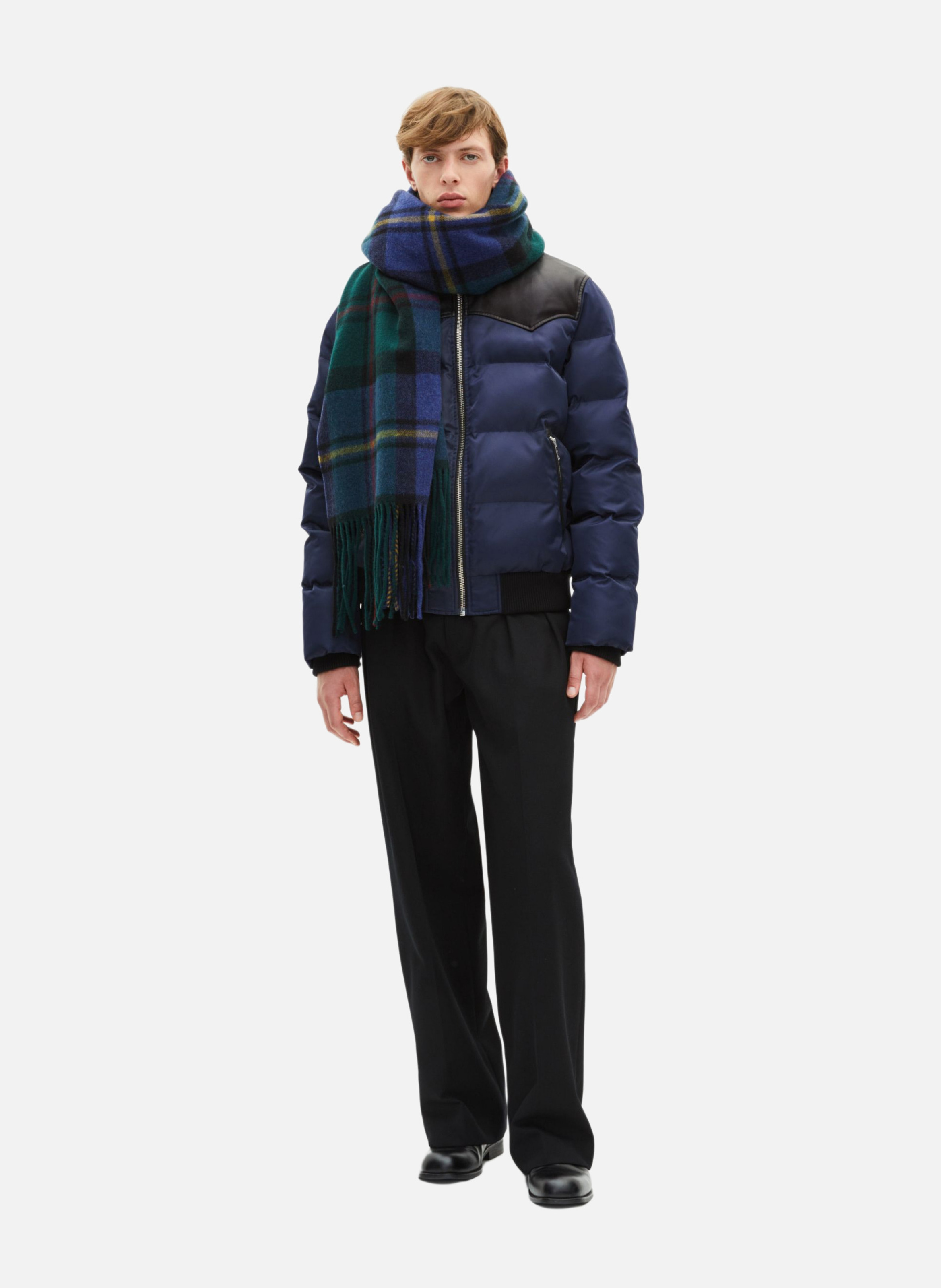 Lightweight quilted padded jacket with high neck THE KOOPLES Blue
