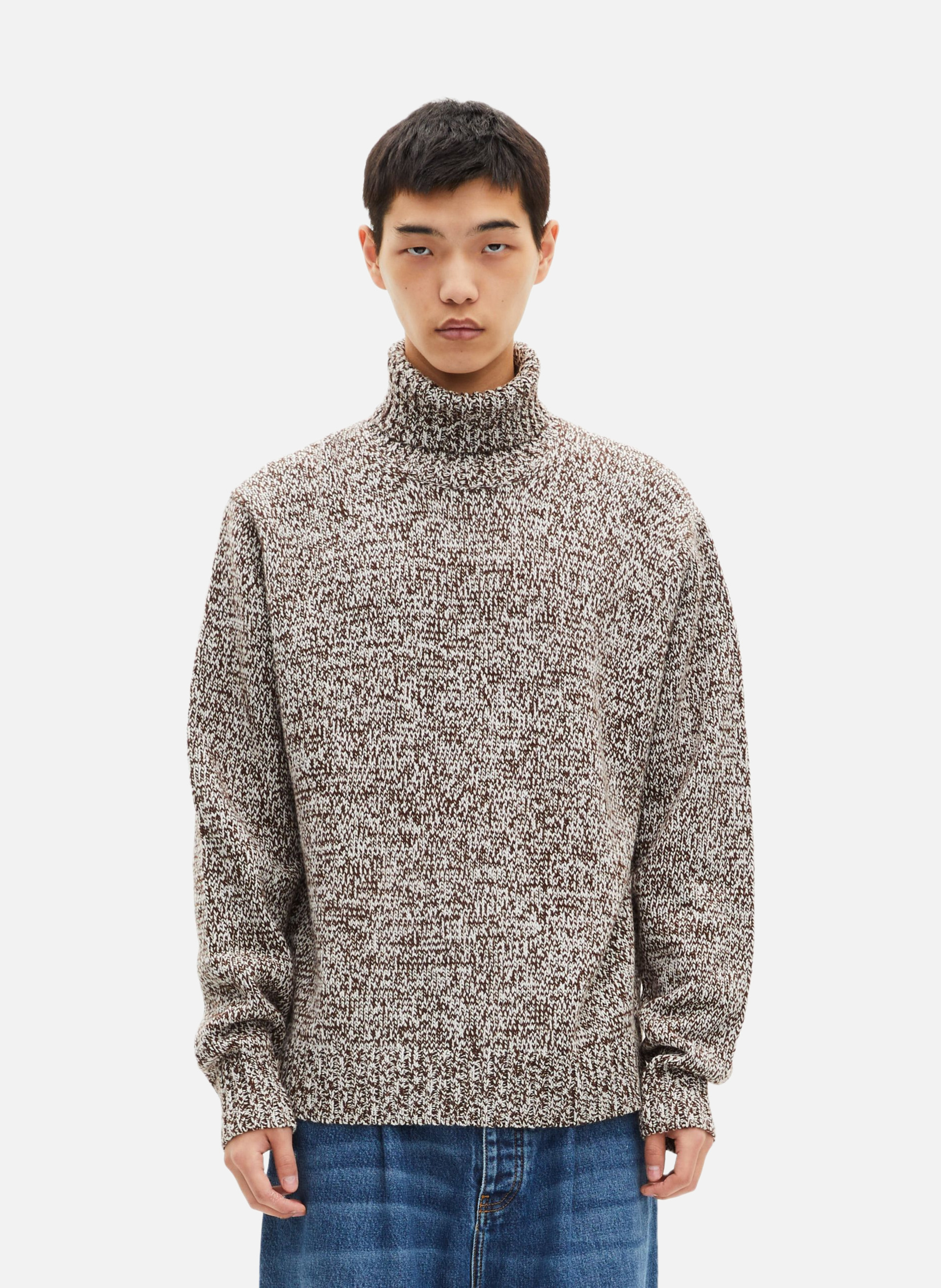 Melange roll-neck sweater THE KOOPLES Beige