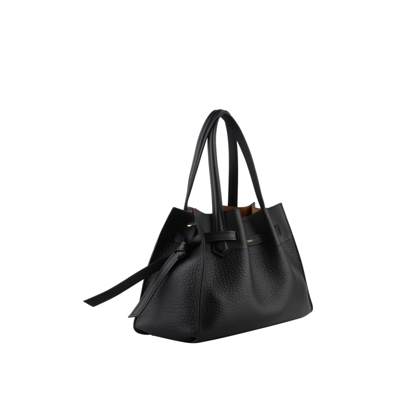 Handbag - cowhide leather POURCHET Black