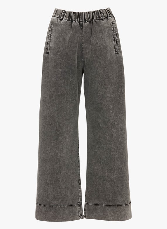 Jean large en denim de coton mélangé | Gris by HOD PARIS Jean large en denim de coton mélangé Gris
