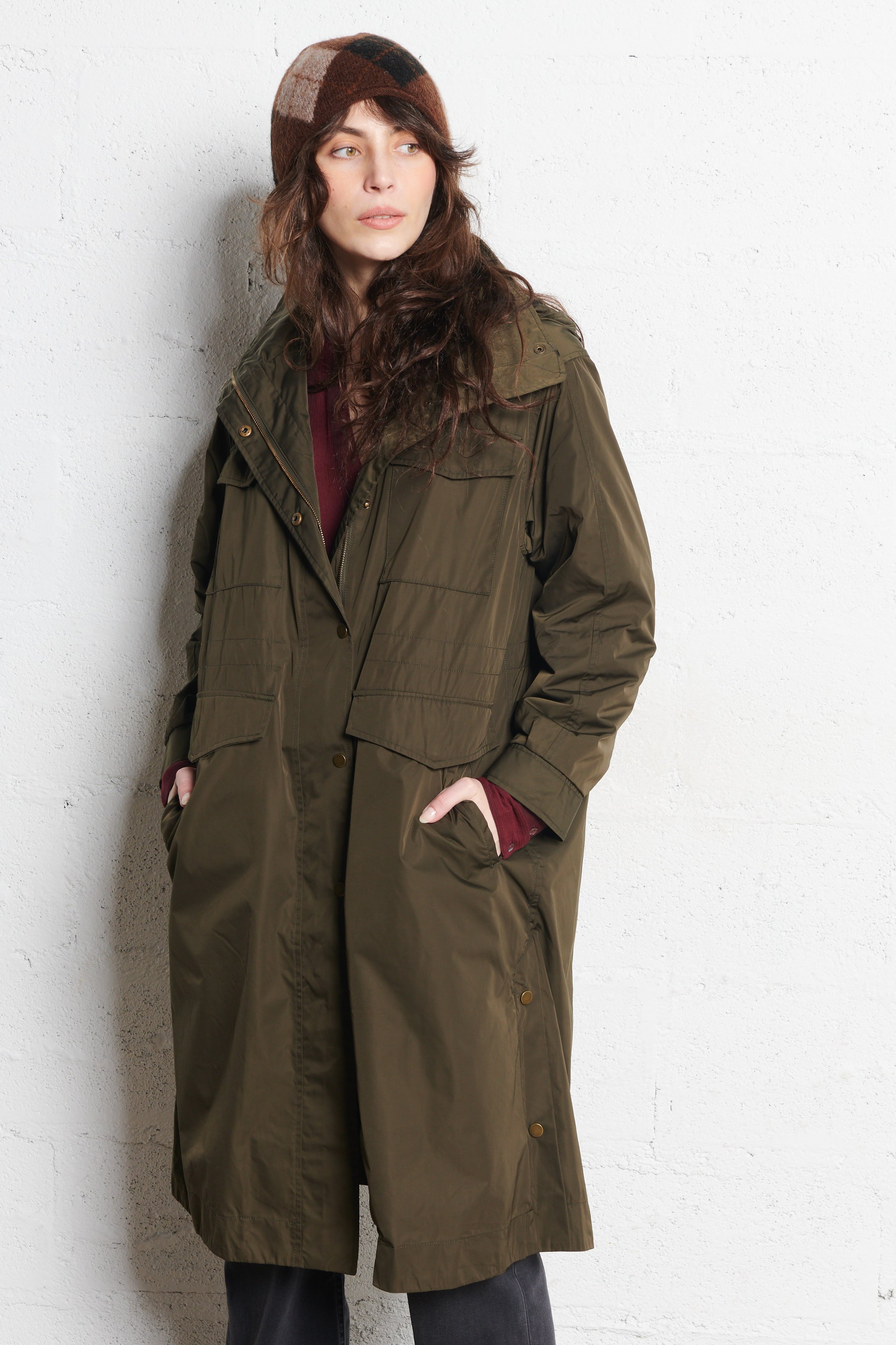 Fishtail lined parka MAISON 123 Khaki