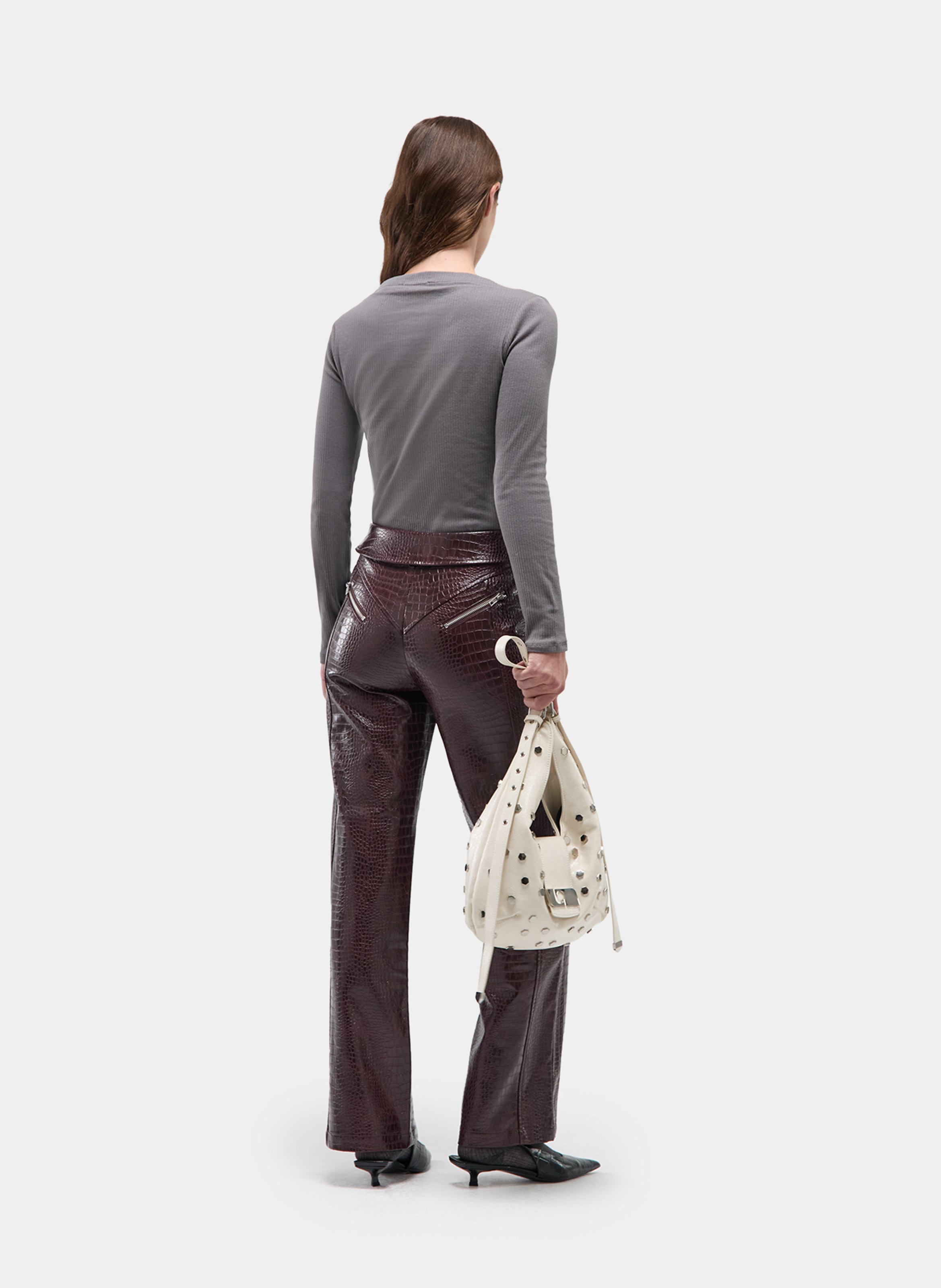 Fitted Boat Neck T-shirt LAAGAM Silver