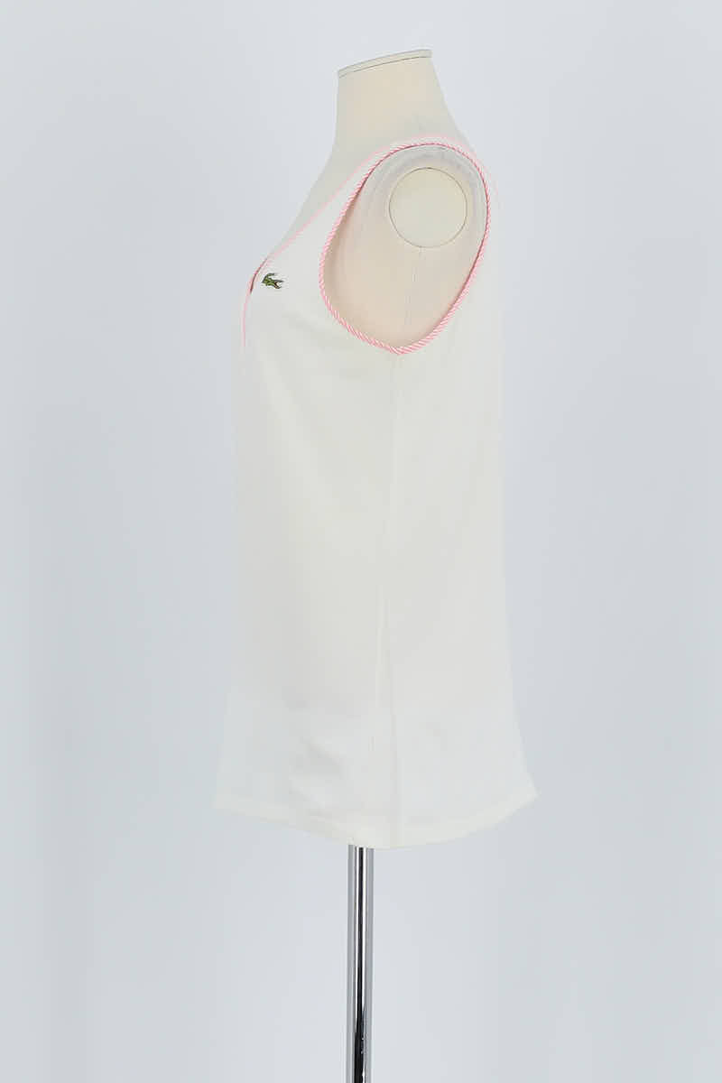Azawood sleeveless top LACOSTE - SECONDE MAIN White