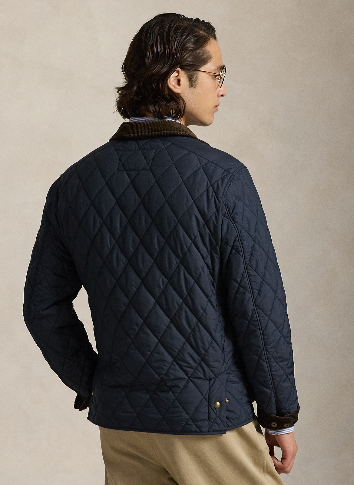 Veste droite matelassée POLO RALPH LAUREN Bleu