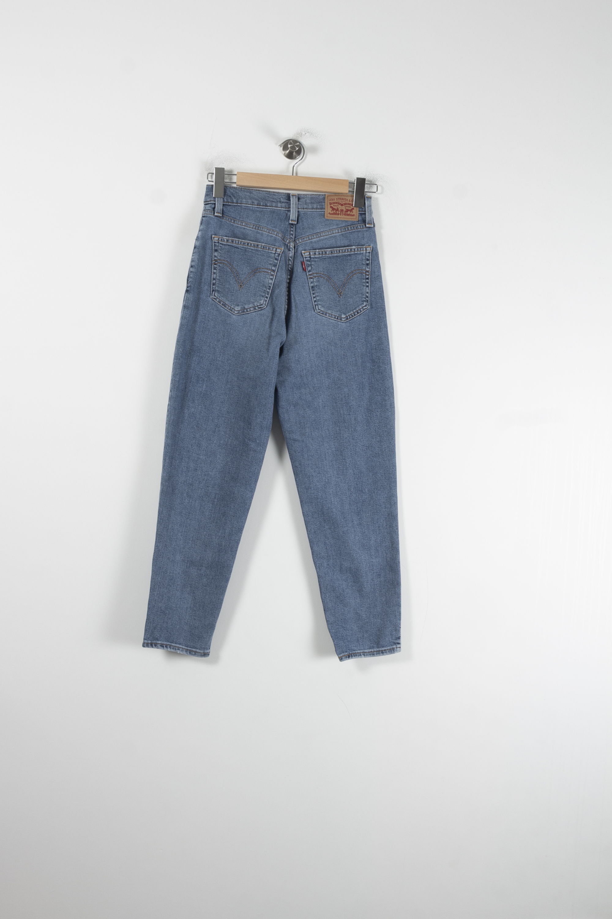 Cropped slim jeans with studs LEVI'S - Seconde main Blue