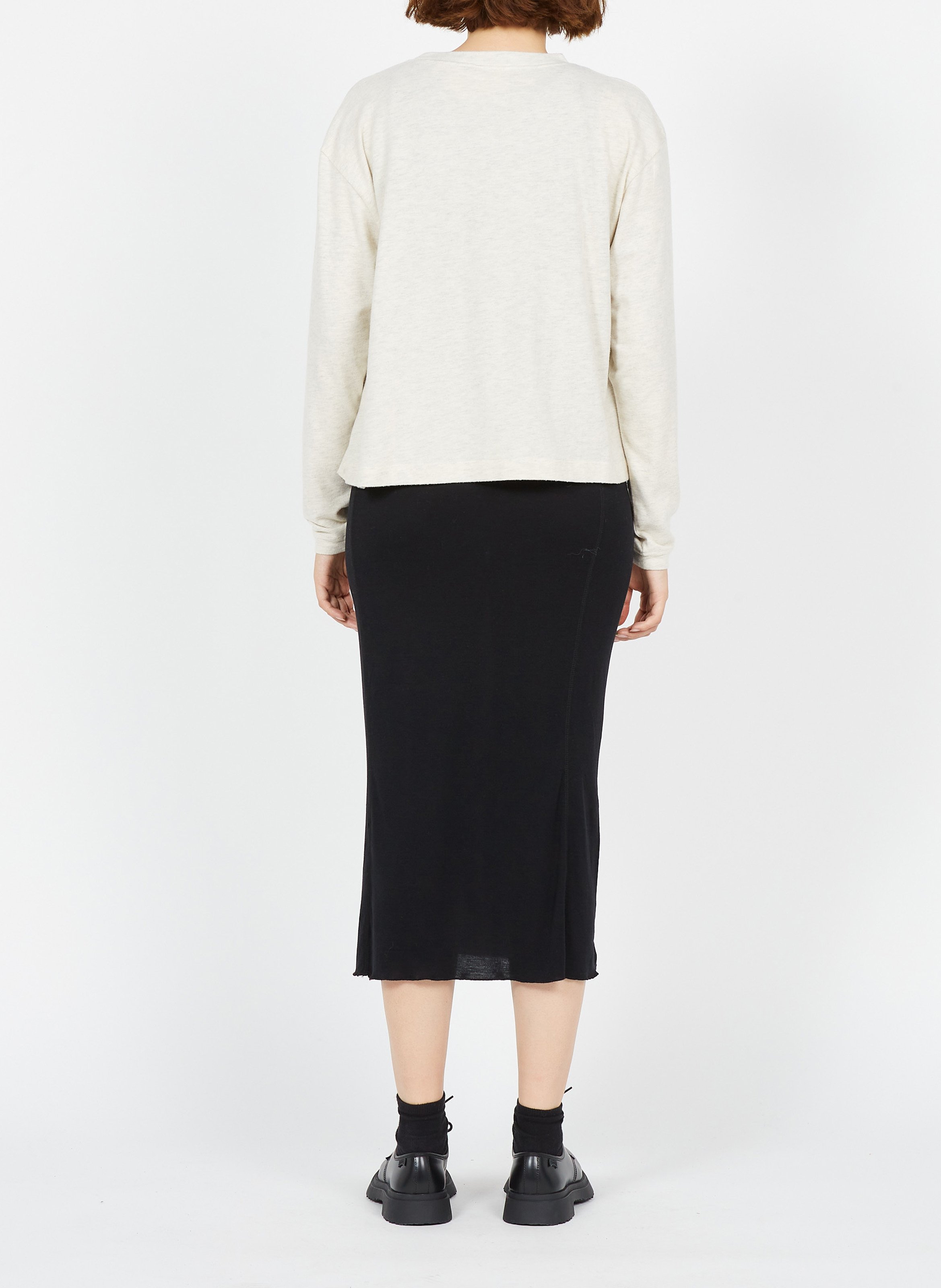 Round-neck cotton-blend sweater AMERICAN VINTAGE Grey