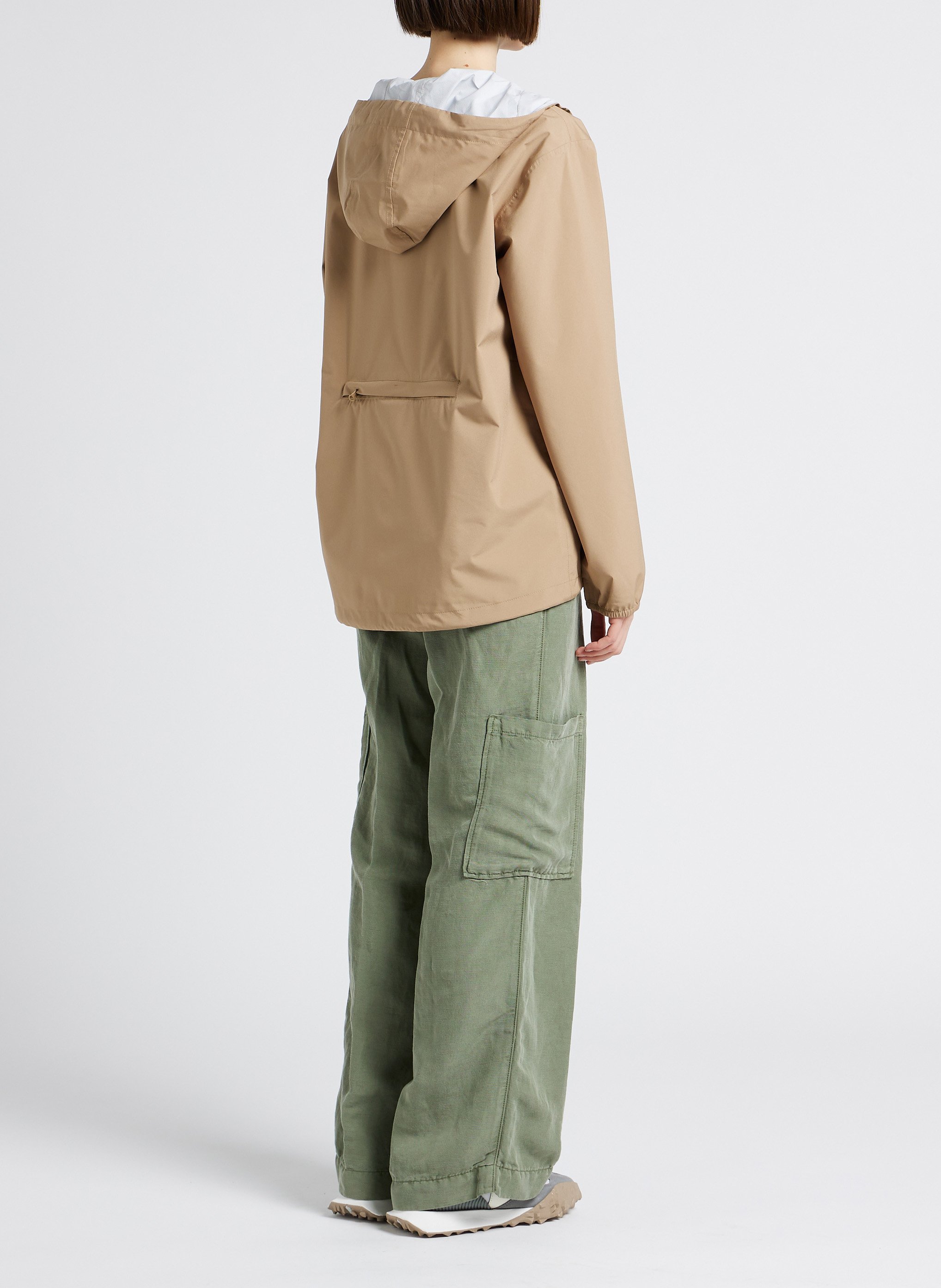 Korte regenjas met capuchon FLOTTE Beige