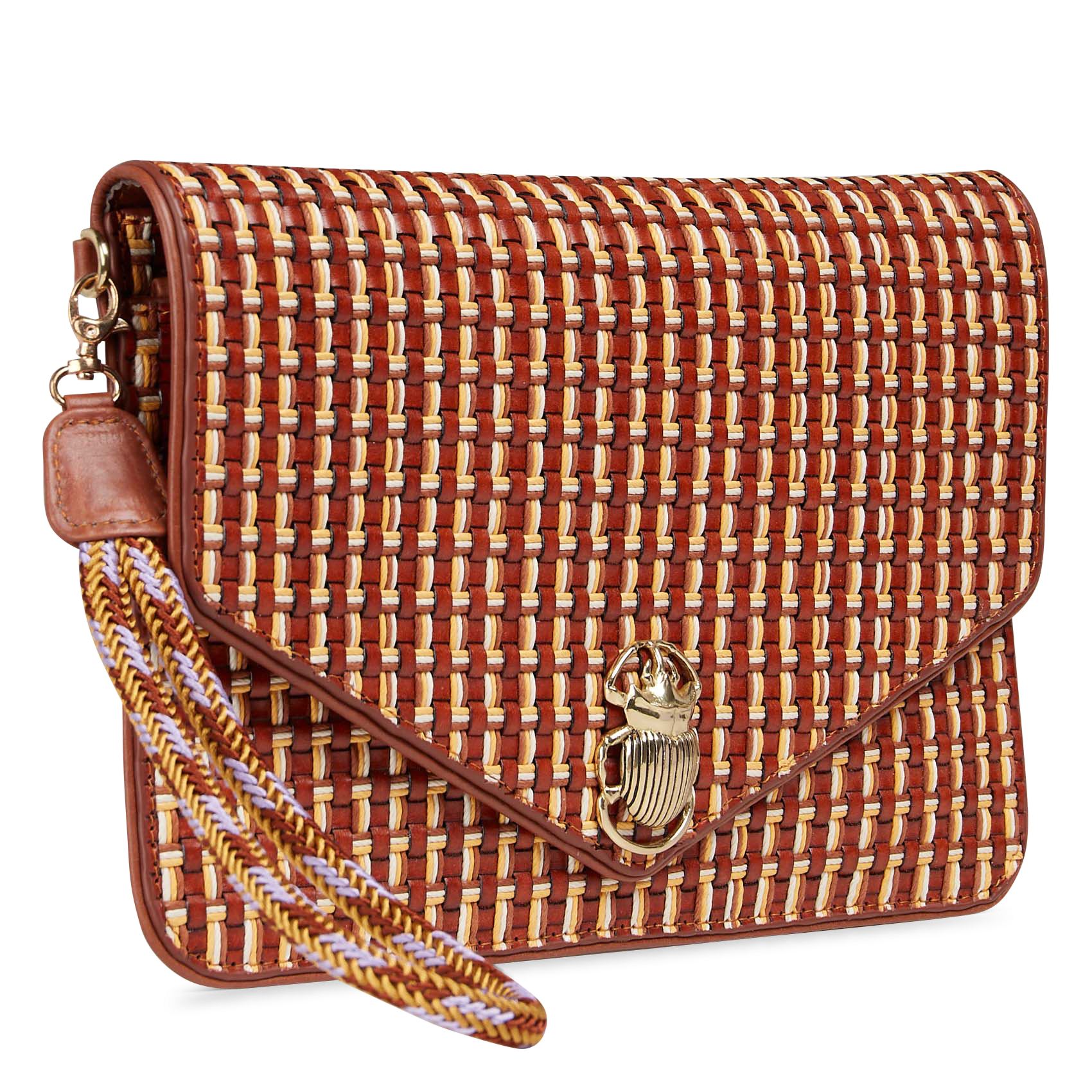 Soft leather clutch CLARIS VIROT Brown