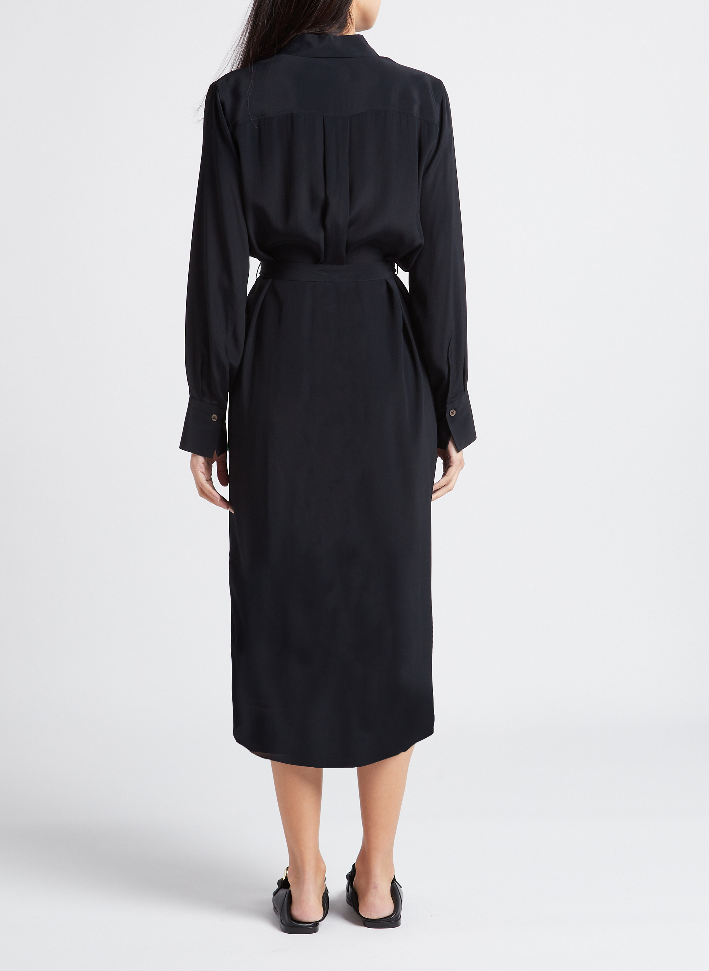 Robe midi droite col classique PAUL SMITH Noir