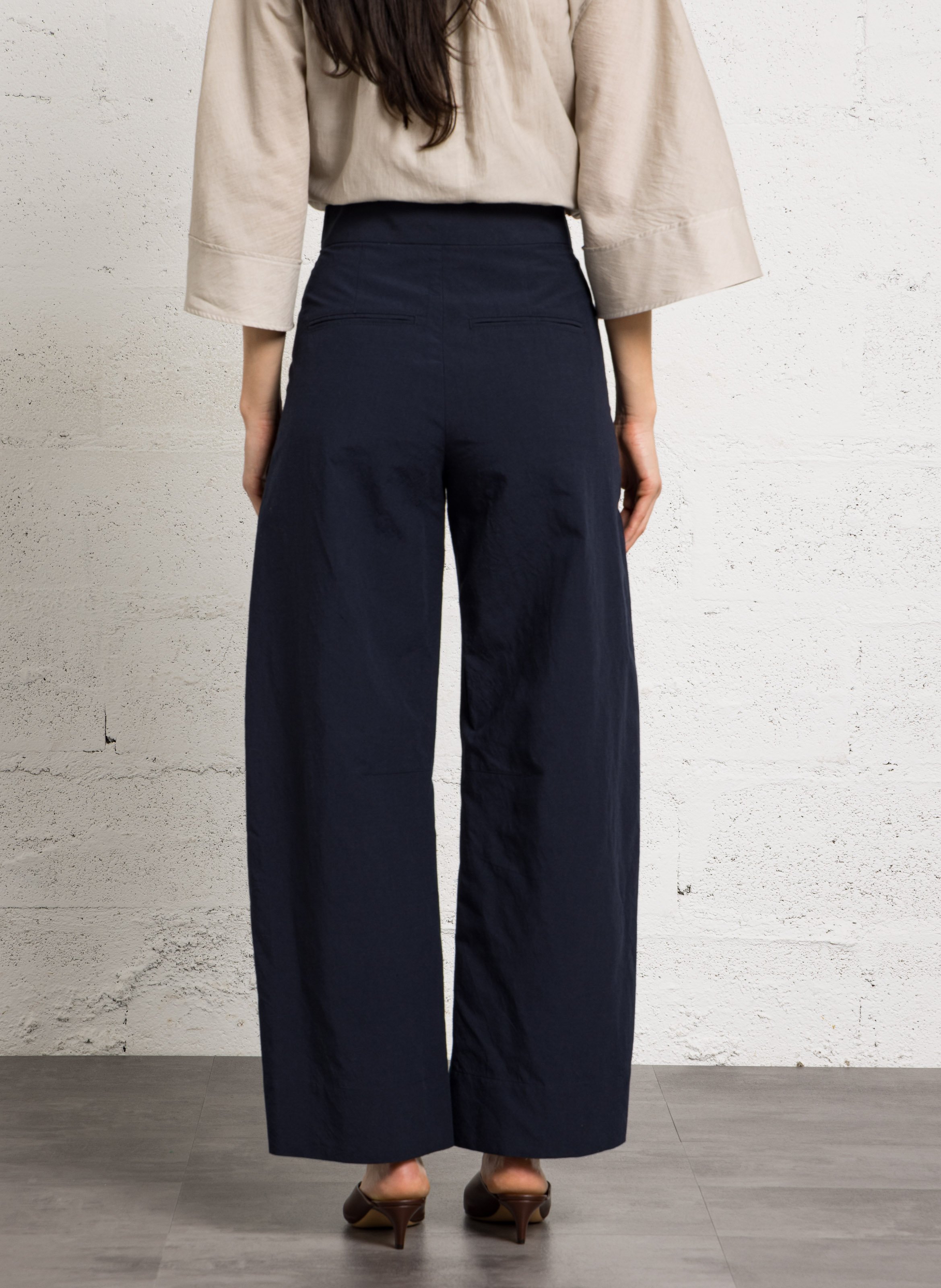 Azawood high-waisted wide-leg trousers SOEUR Blue