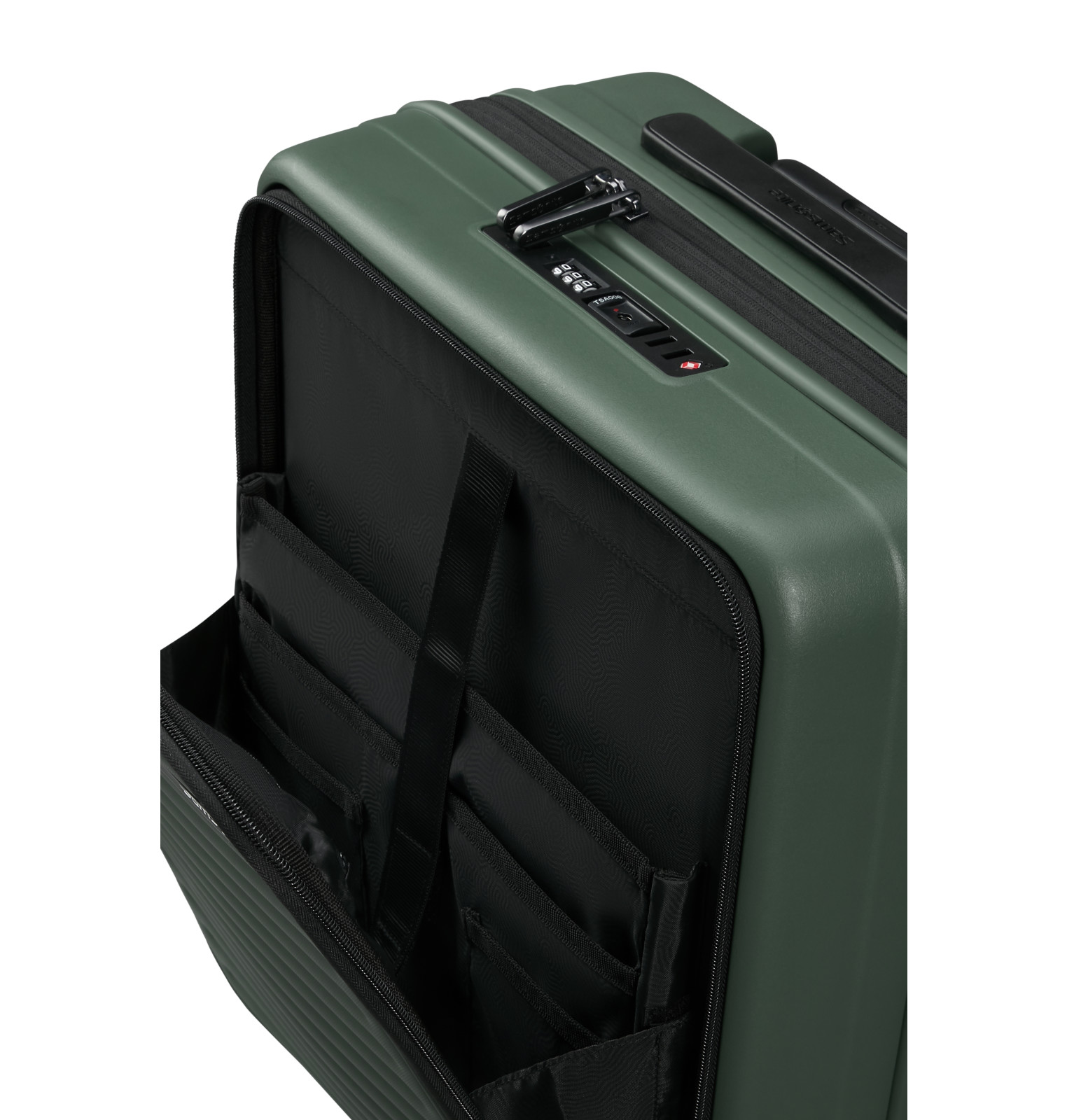 Restackd 4-wheel carry-on suitcase size S SAMSONITE Green