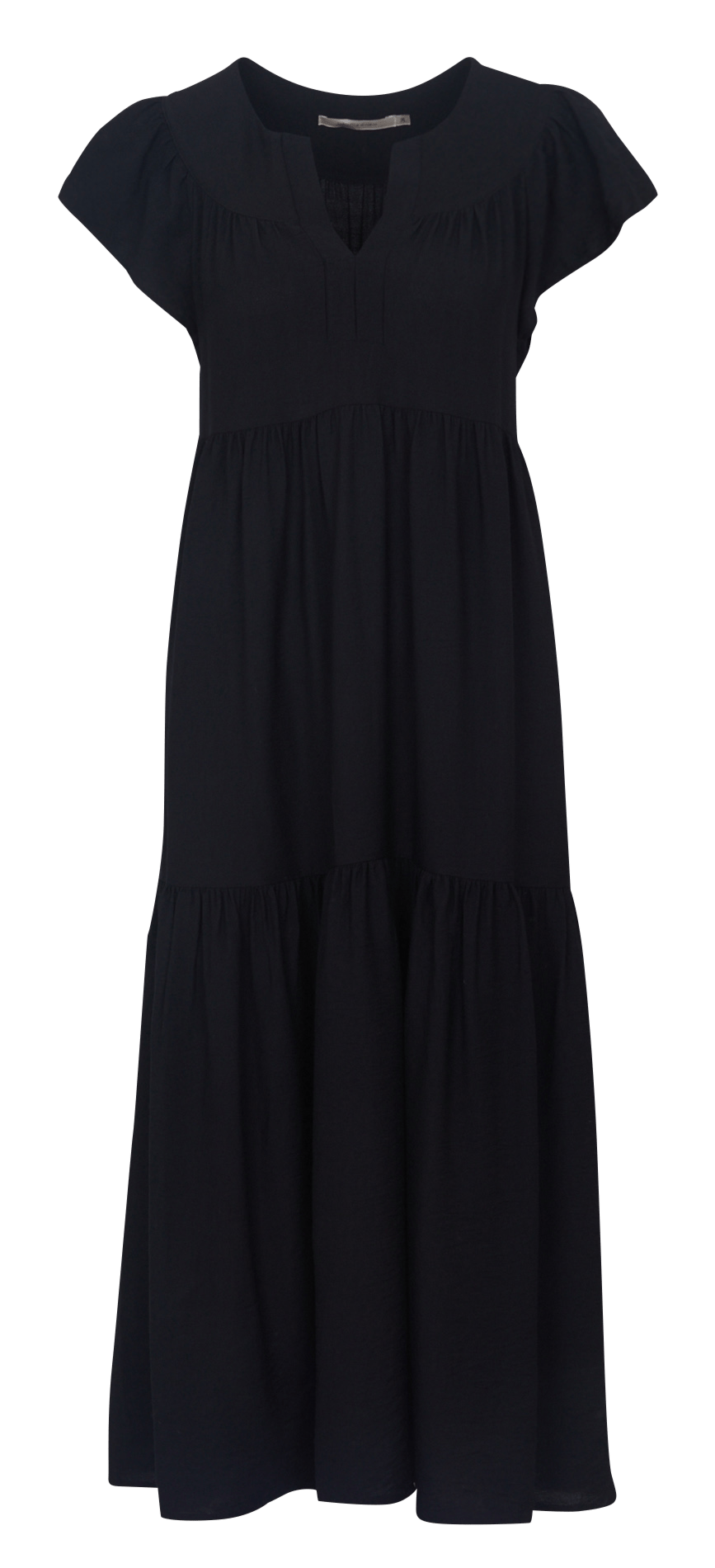 Lange jurk met ronde hals LA FEE MARABOUTEE Zwart