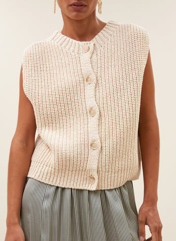 Gilet col rond molletonné sans manches Hoktown Beige American vintage - Femme | Place des Tendances Gilet col rond molletonné sans manches Hoktown Beige American vintage - Femme | Place des Tendances