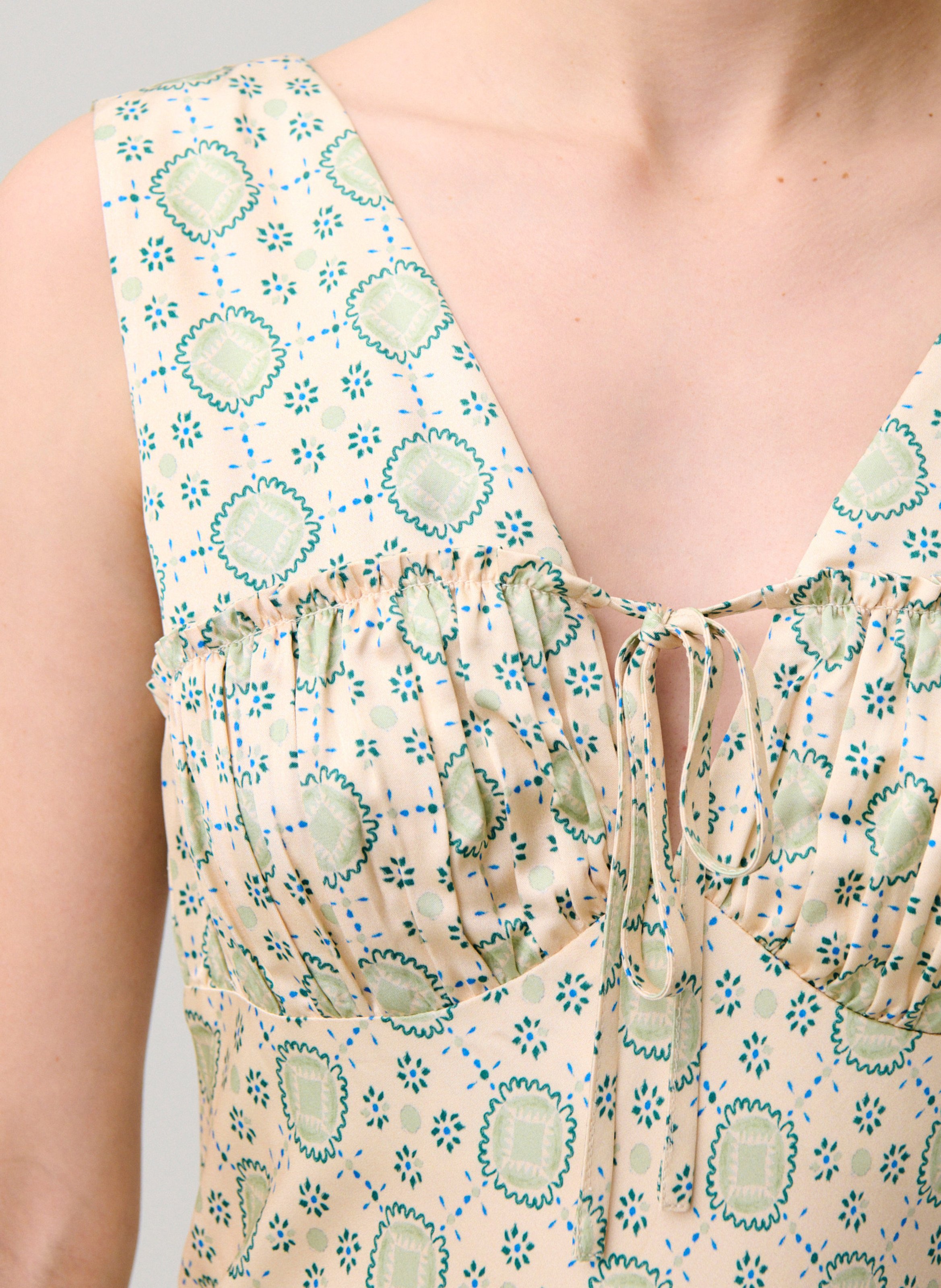 Robe midi sans manches imprimée CLAUDIE PIERLOT Multicolore