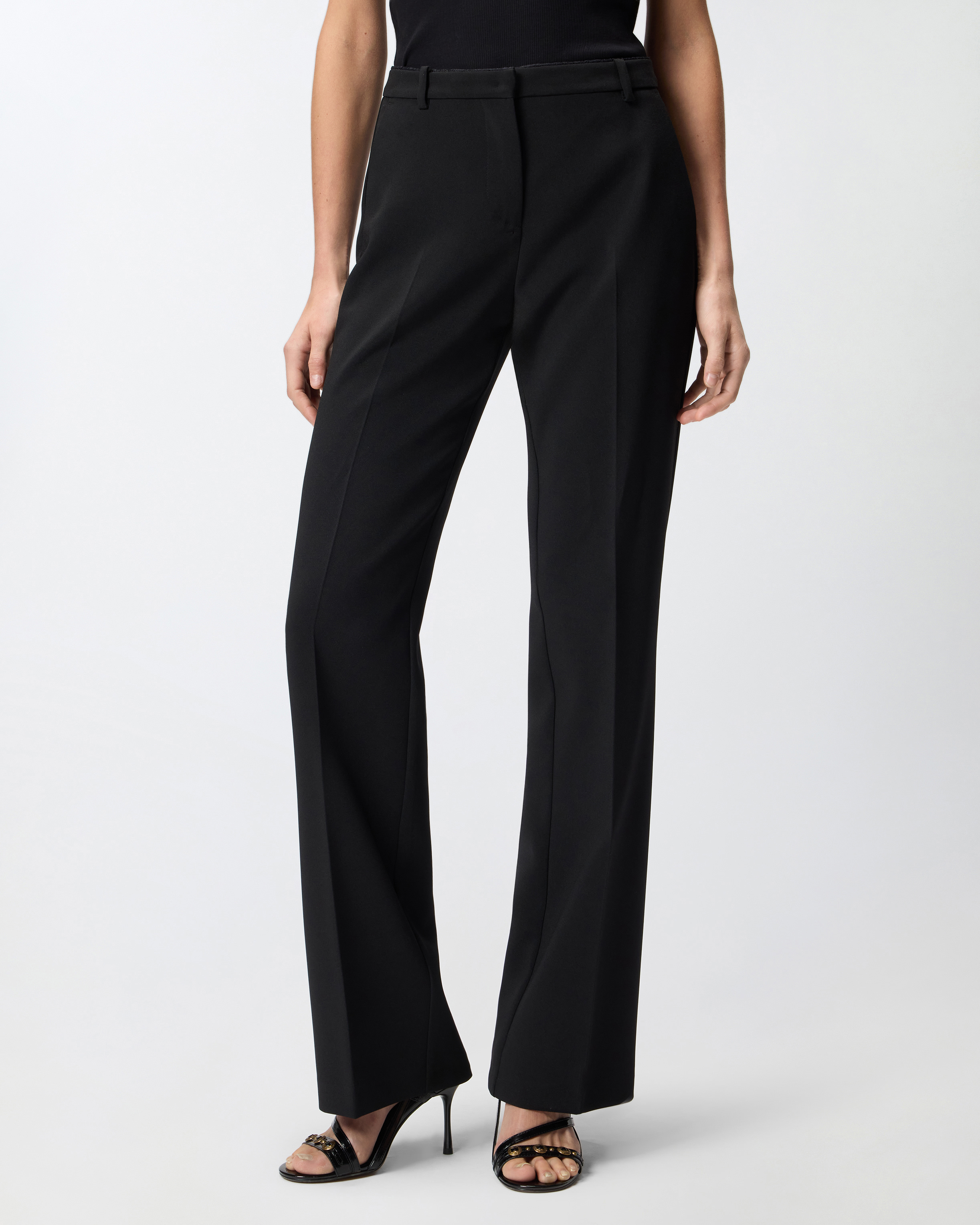 Trousers in canvas with a crease PINKO Black