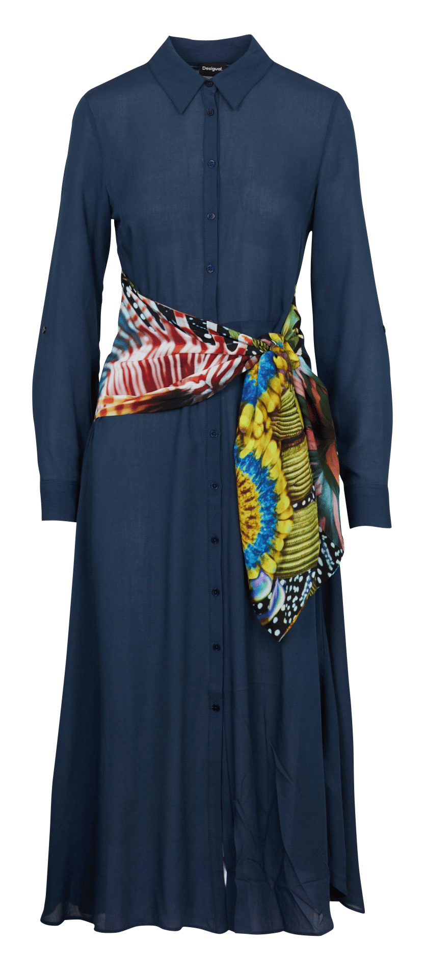 Lange, uitlopende jurk DESIGUAL Blauw