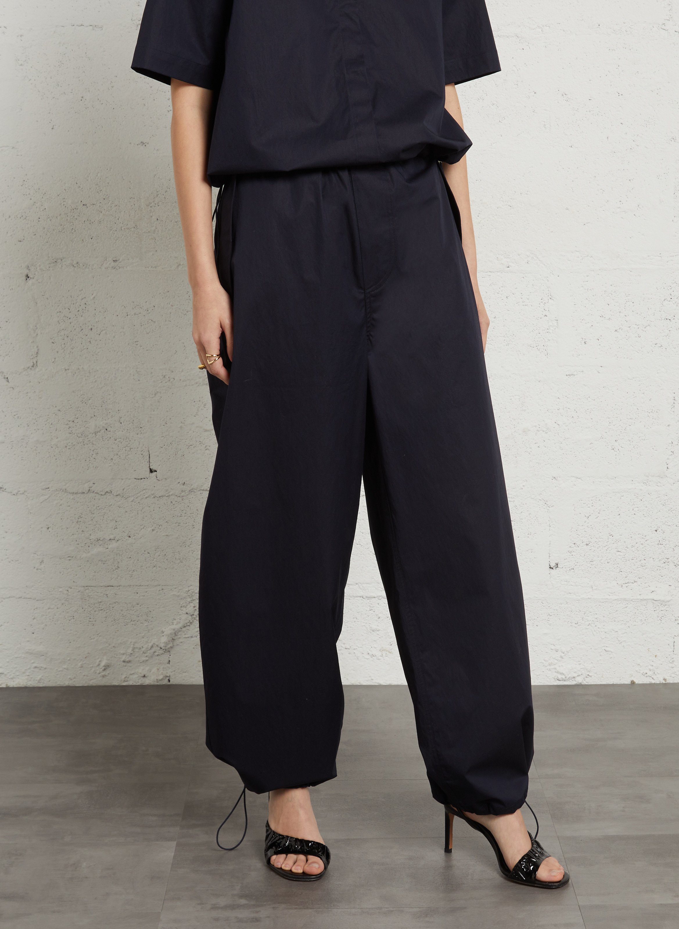 Elastische effen katoenen broek RAE ANTWERP