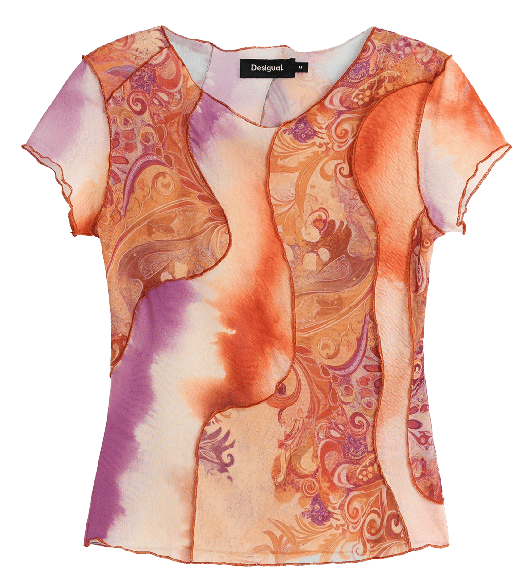 Close-fit printed T-shirt DESIGUAL Multicolored