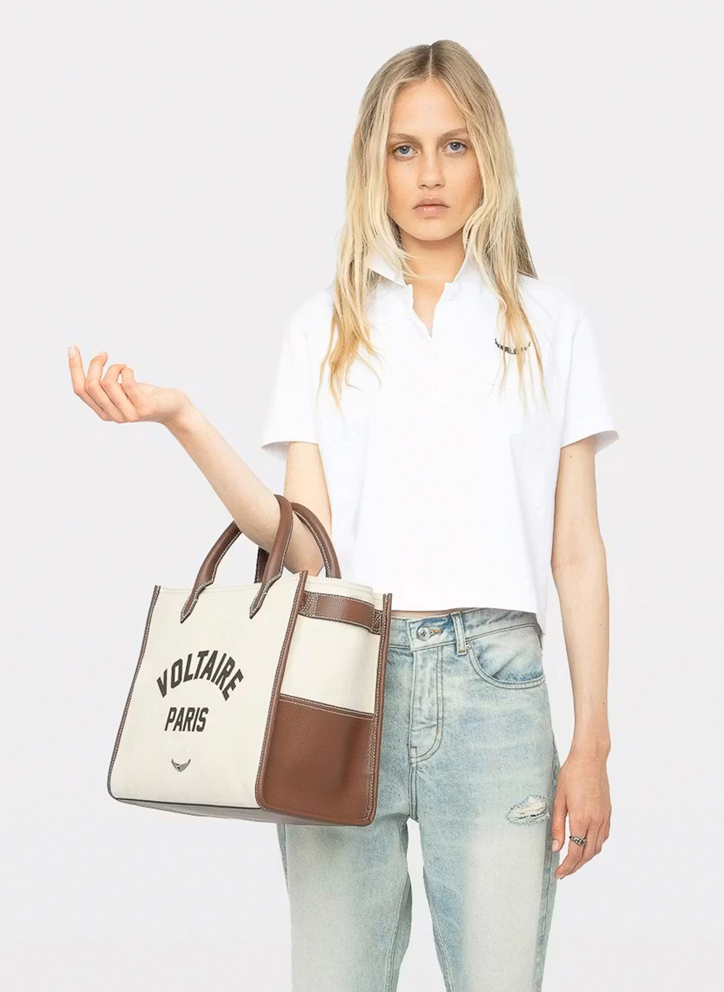 Korte, katoenen polo ZADIG&VOLTAIRE Wit