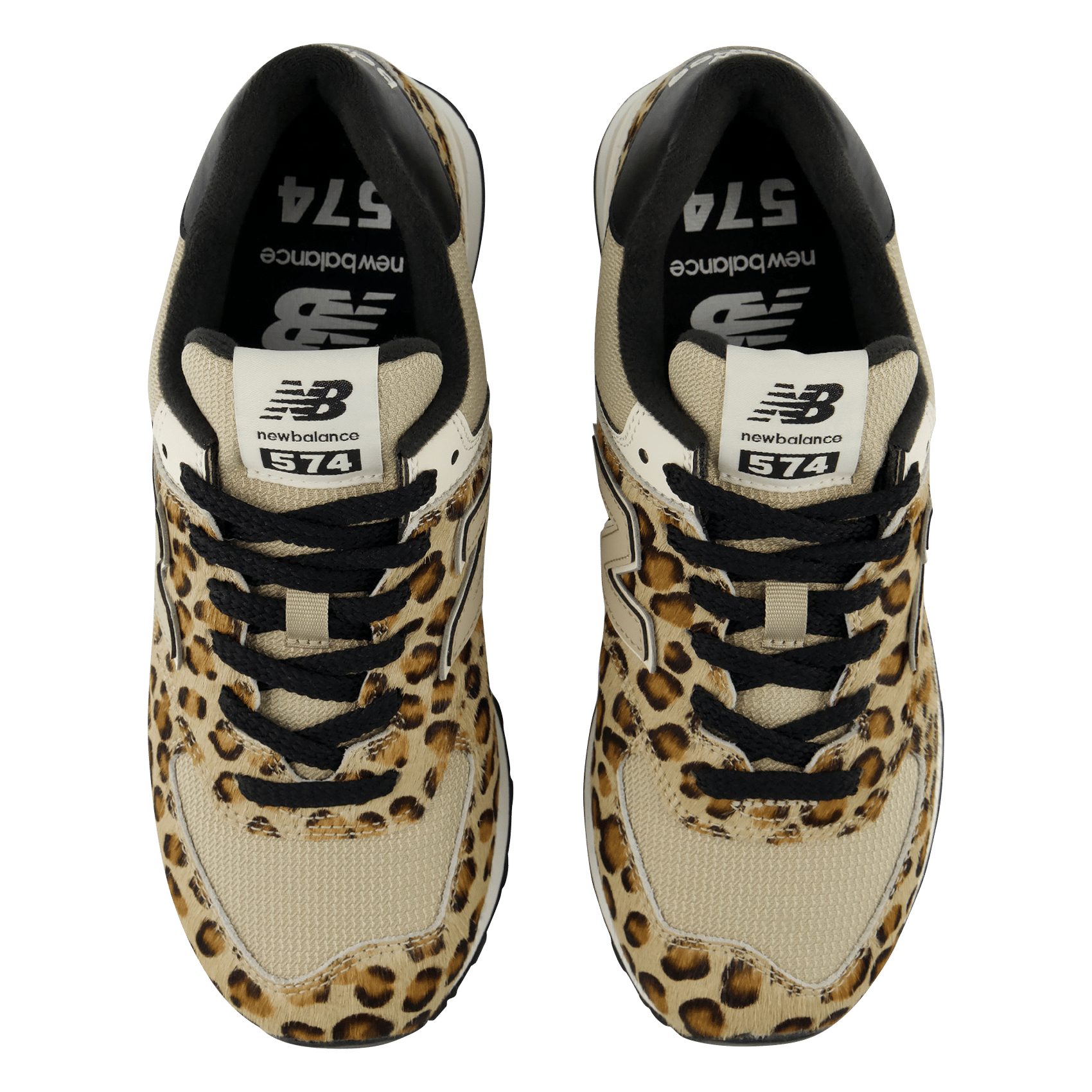 Baskets basses à lacets imprimé animal en cuir mélangé NEW BALANCE Beige