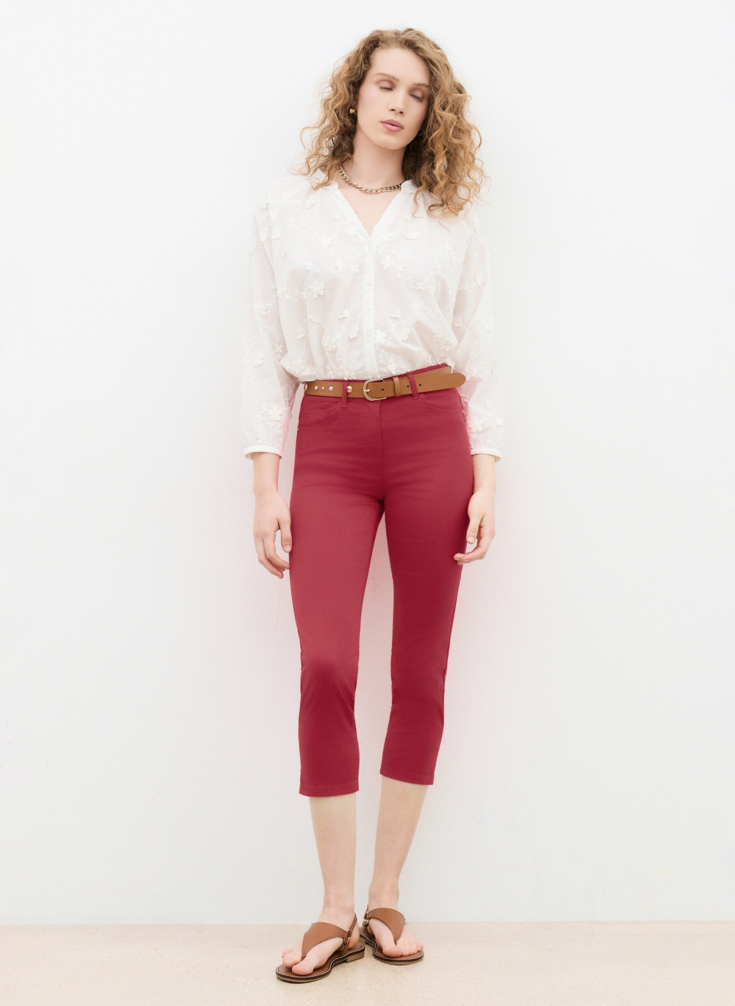 Cropped trousers | Red CAROLL Women