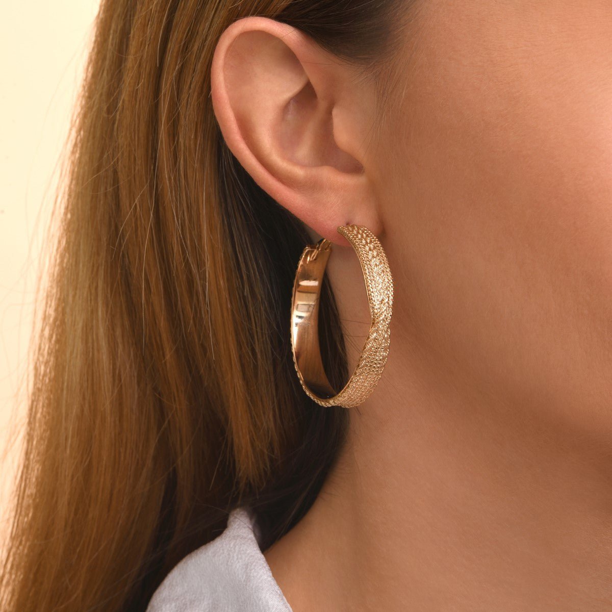 Bohemian hoop earrings SATELLITE PARIS Golden