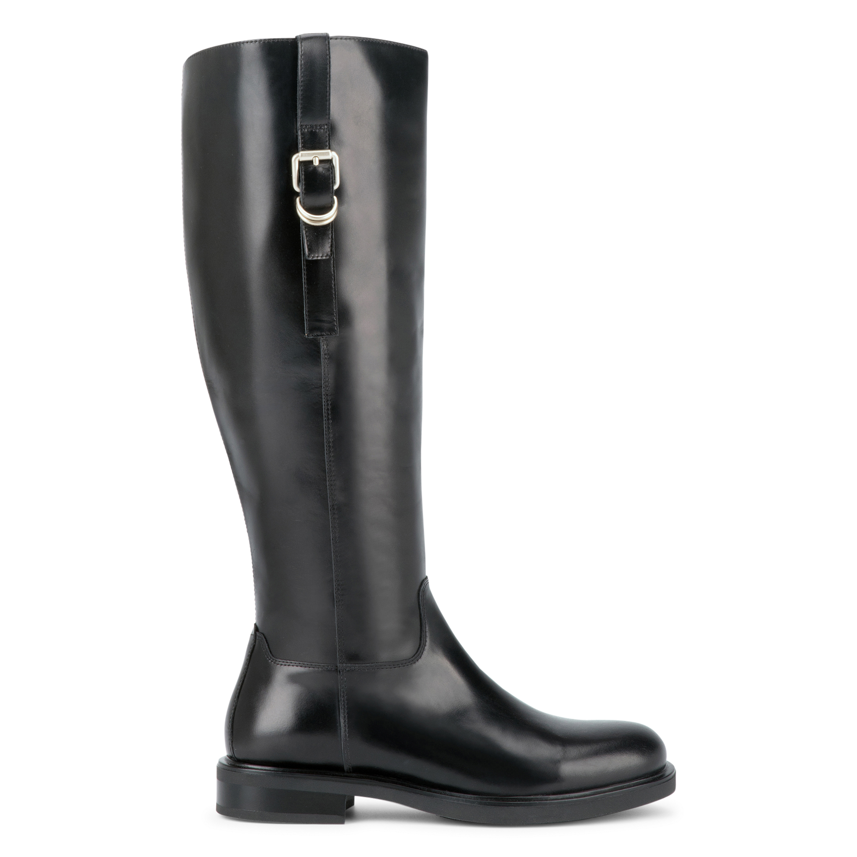 Bottes bout rond à boucle en cuir VAGABOND Noir