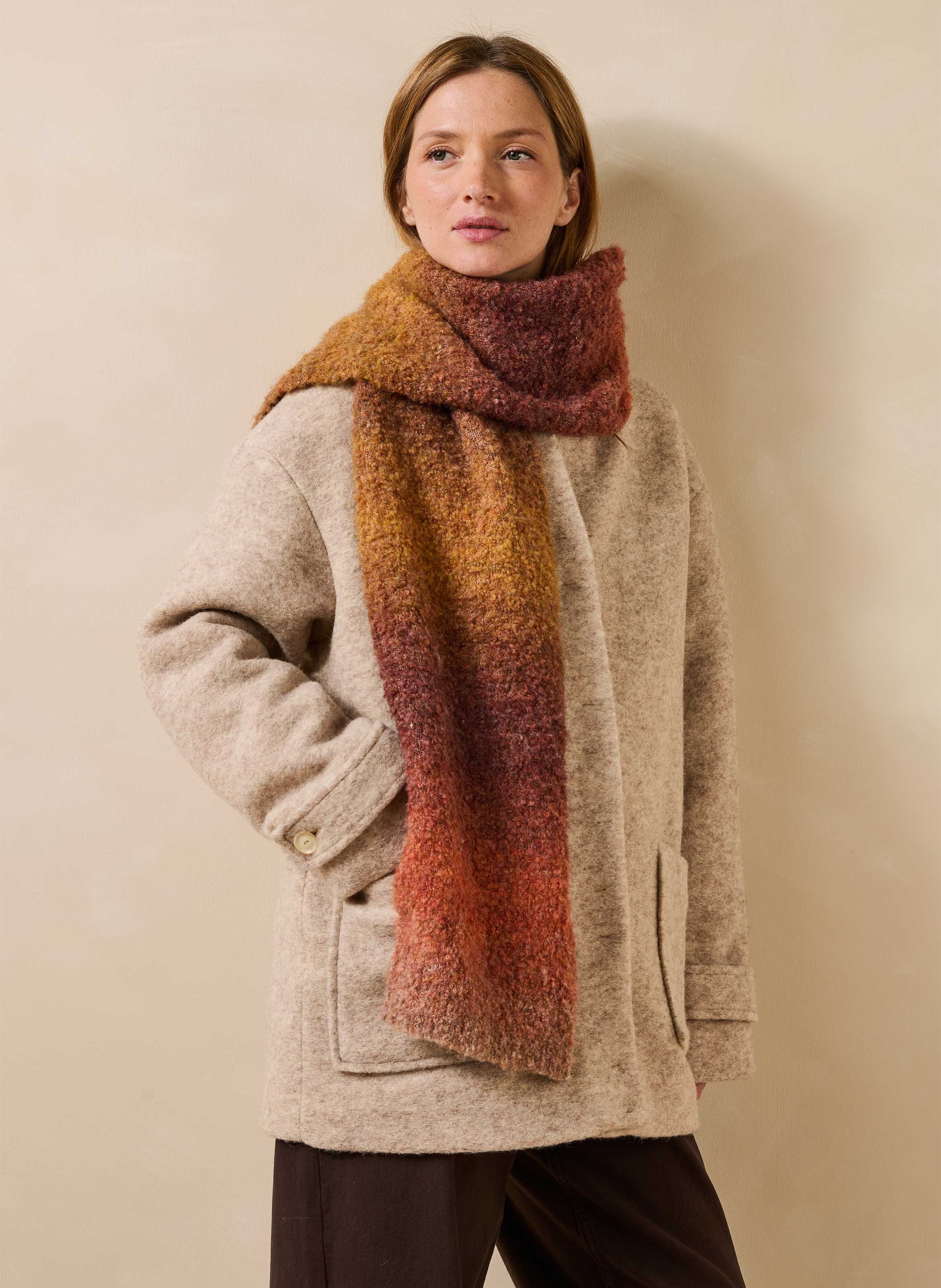 Echarpe tie and dye LA FEE MARABOUTEE Rose