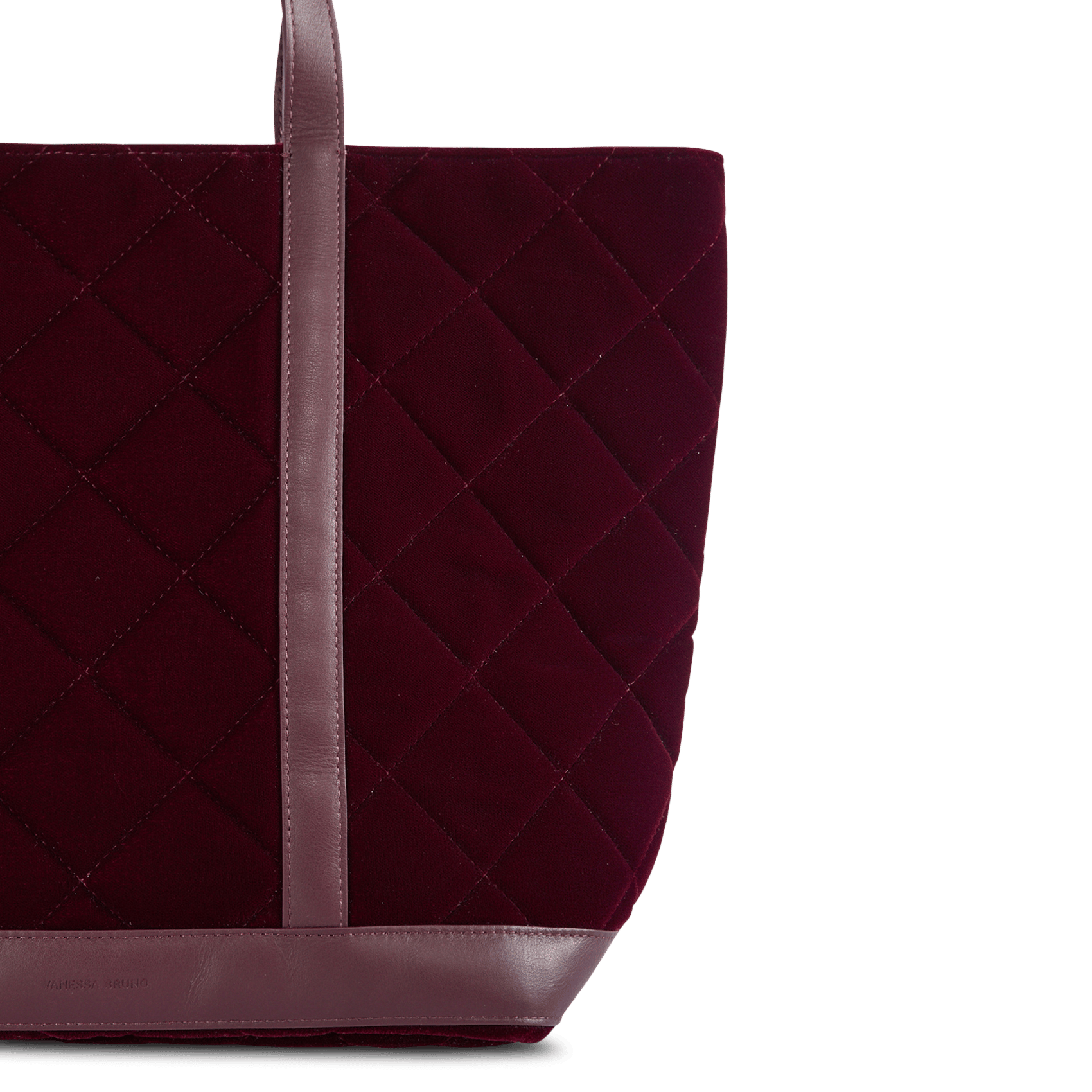 Shopper van gemengd katoenen fluweel VANESSA BRUNO Rood