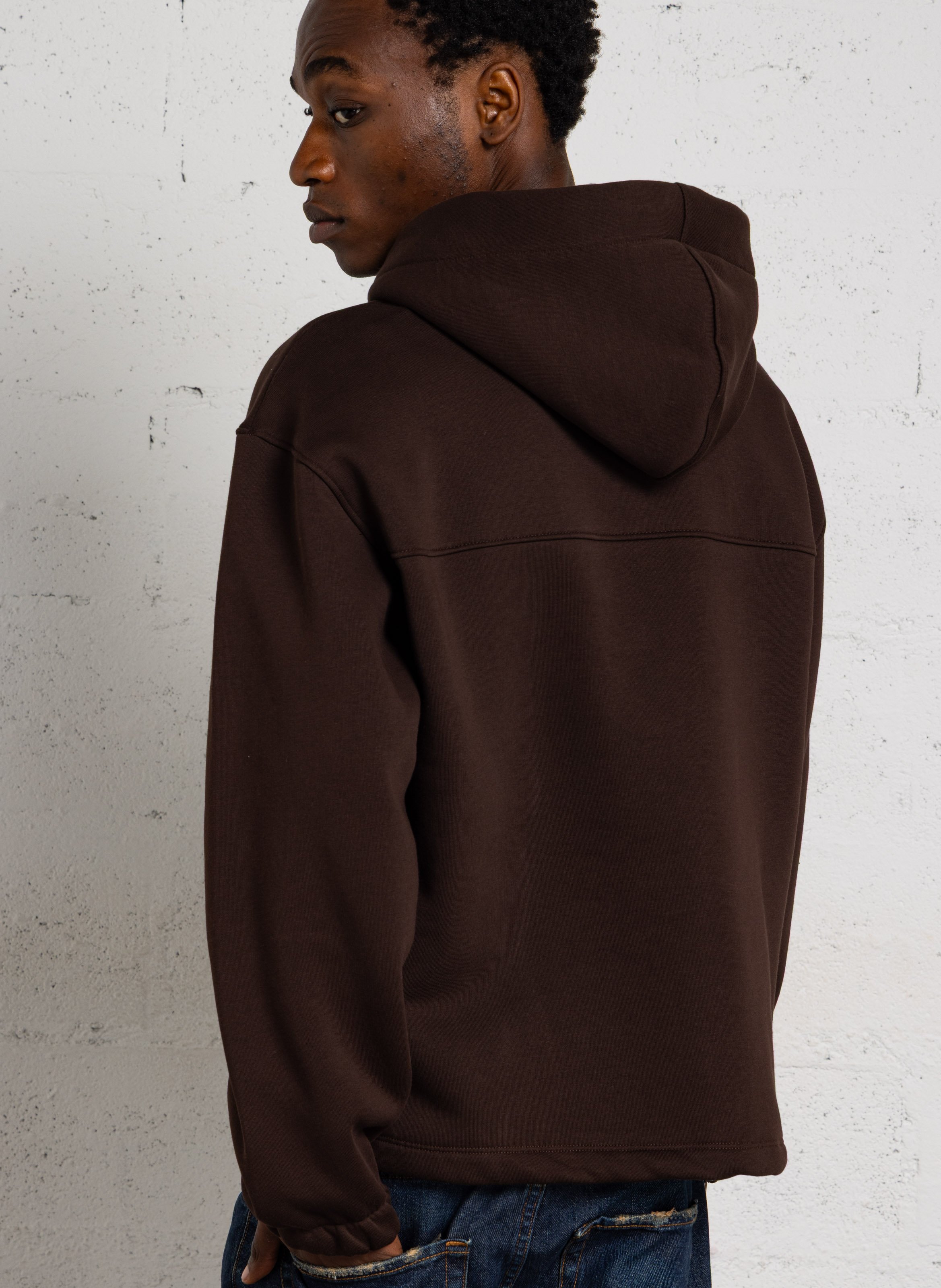 Sweat à capuche oversize en coton mélangé IMPERIAL Marron