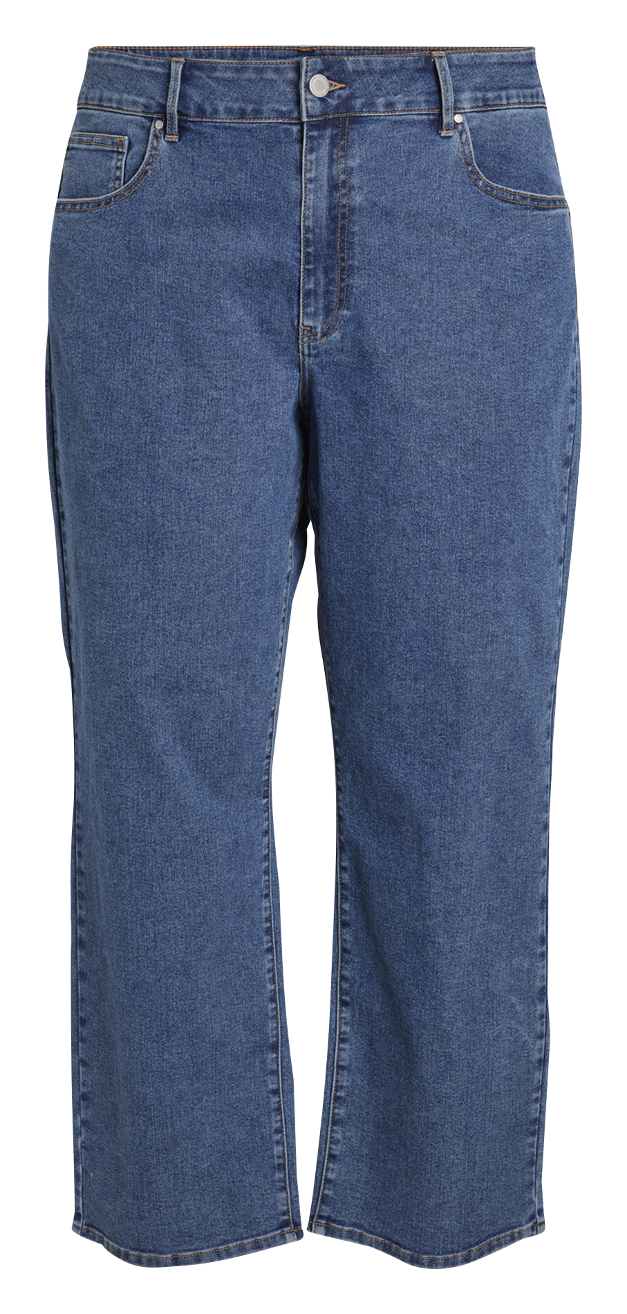 Jean droit en coton mélangé EVOKED Jean Délavé