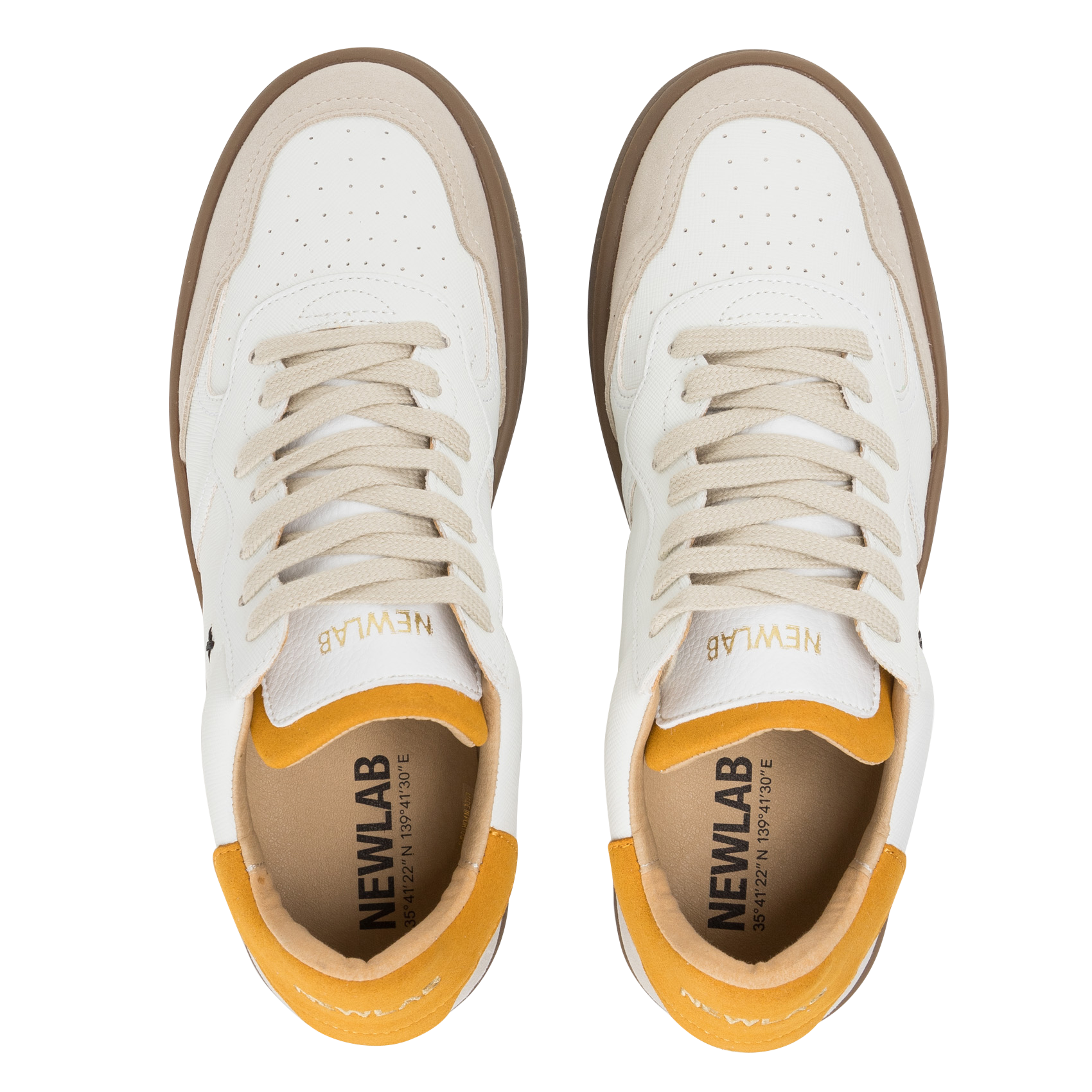 Baskets basses en cuir NEWLAB Blanc