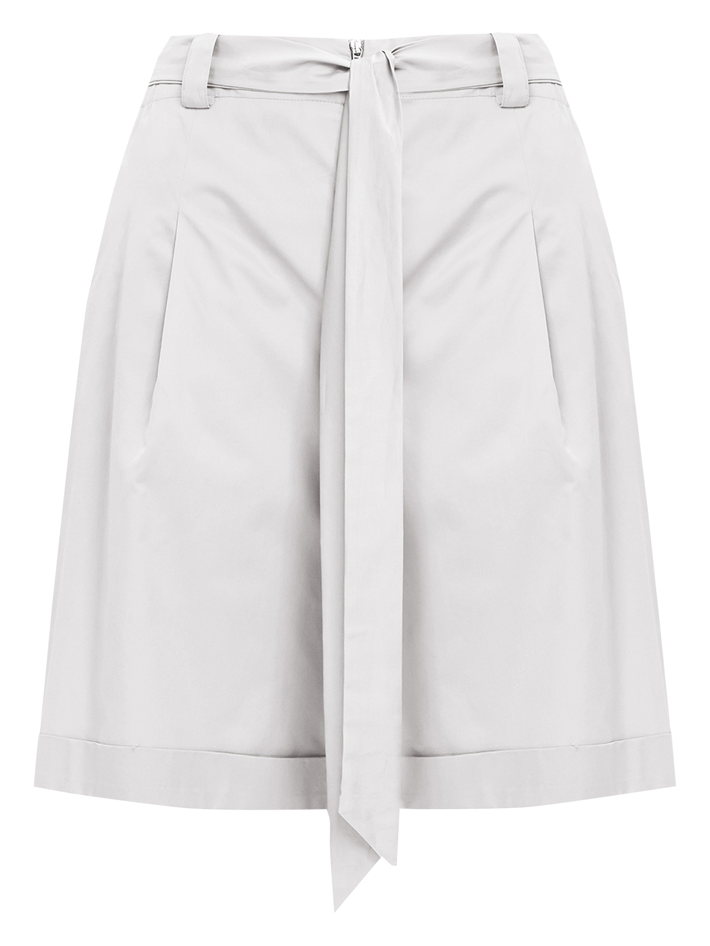 Rechte bermuda van poplin katoen met ceintuur MAT FASHION Wit