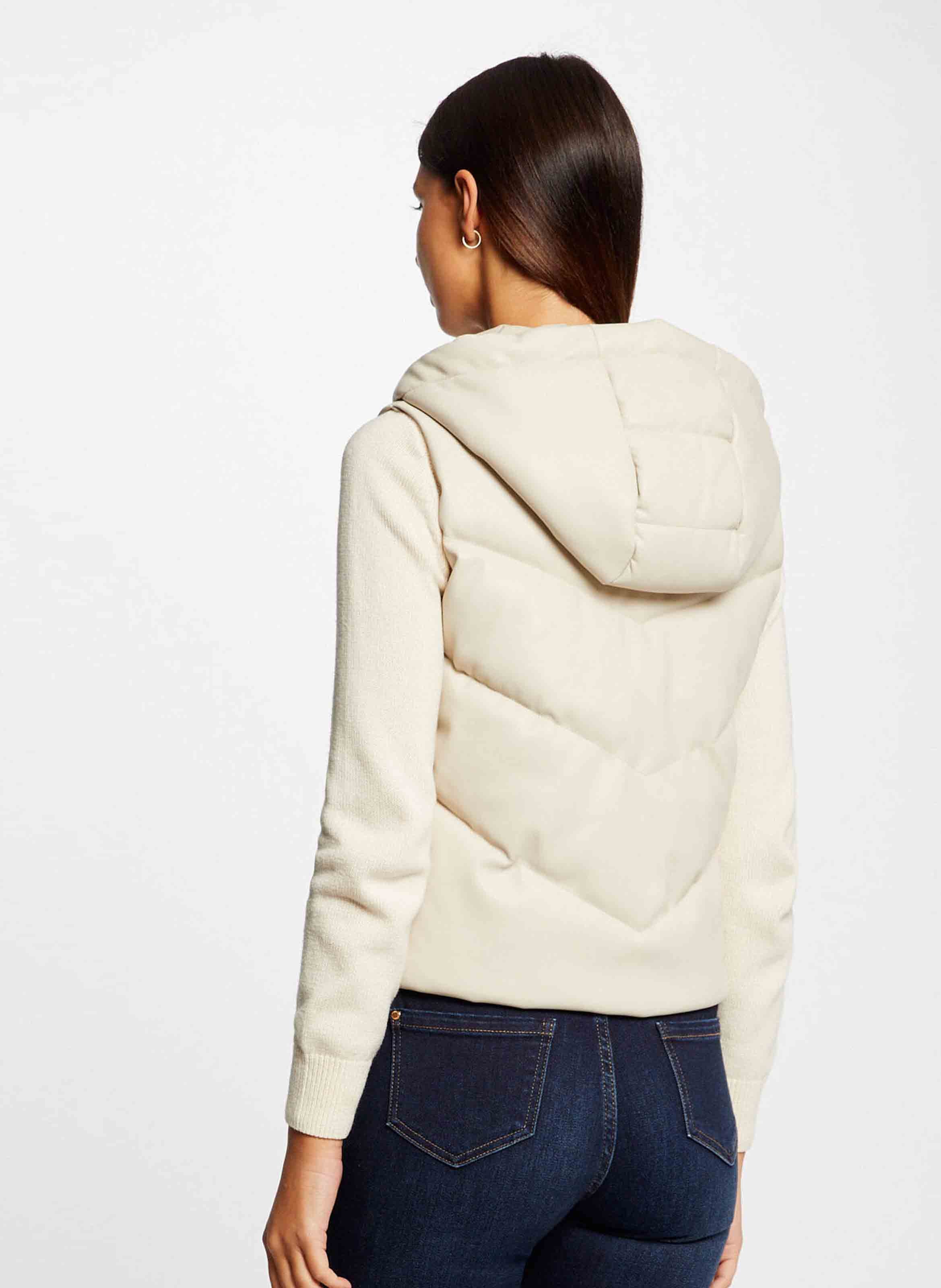 Beige Brookvale Hoody padded jacket