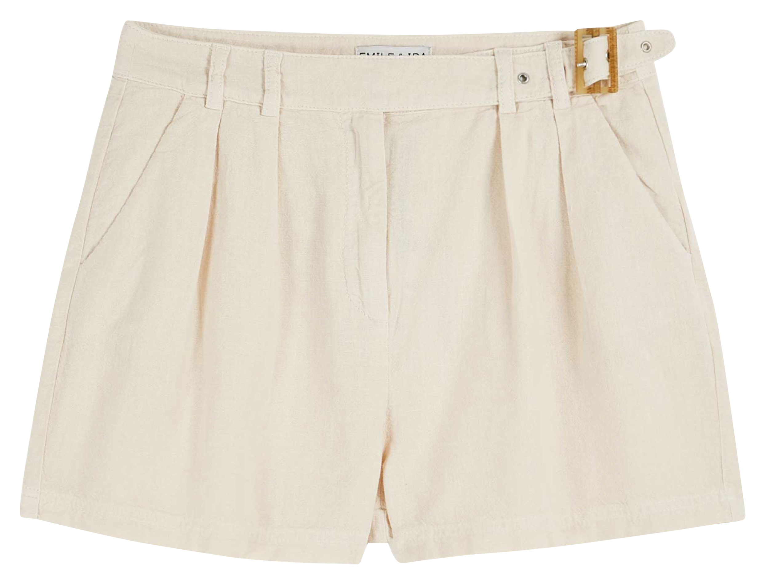Straight cotton shorts EMILE ET IDA Beige