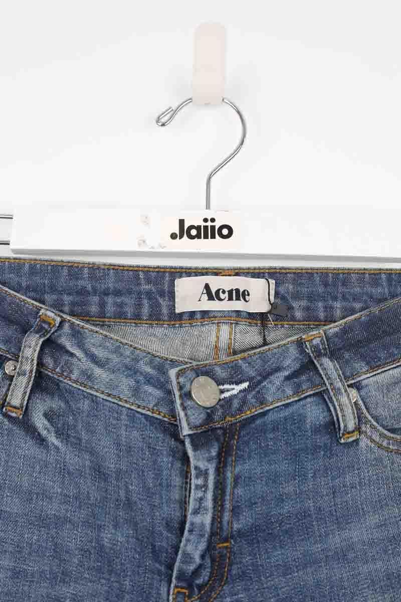 Cotton straight jeans ACNE STUDIOS - Seconde Main Blue