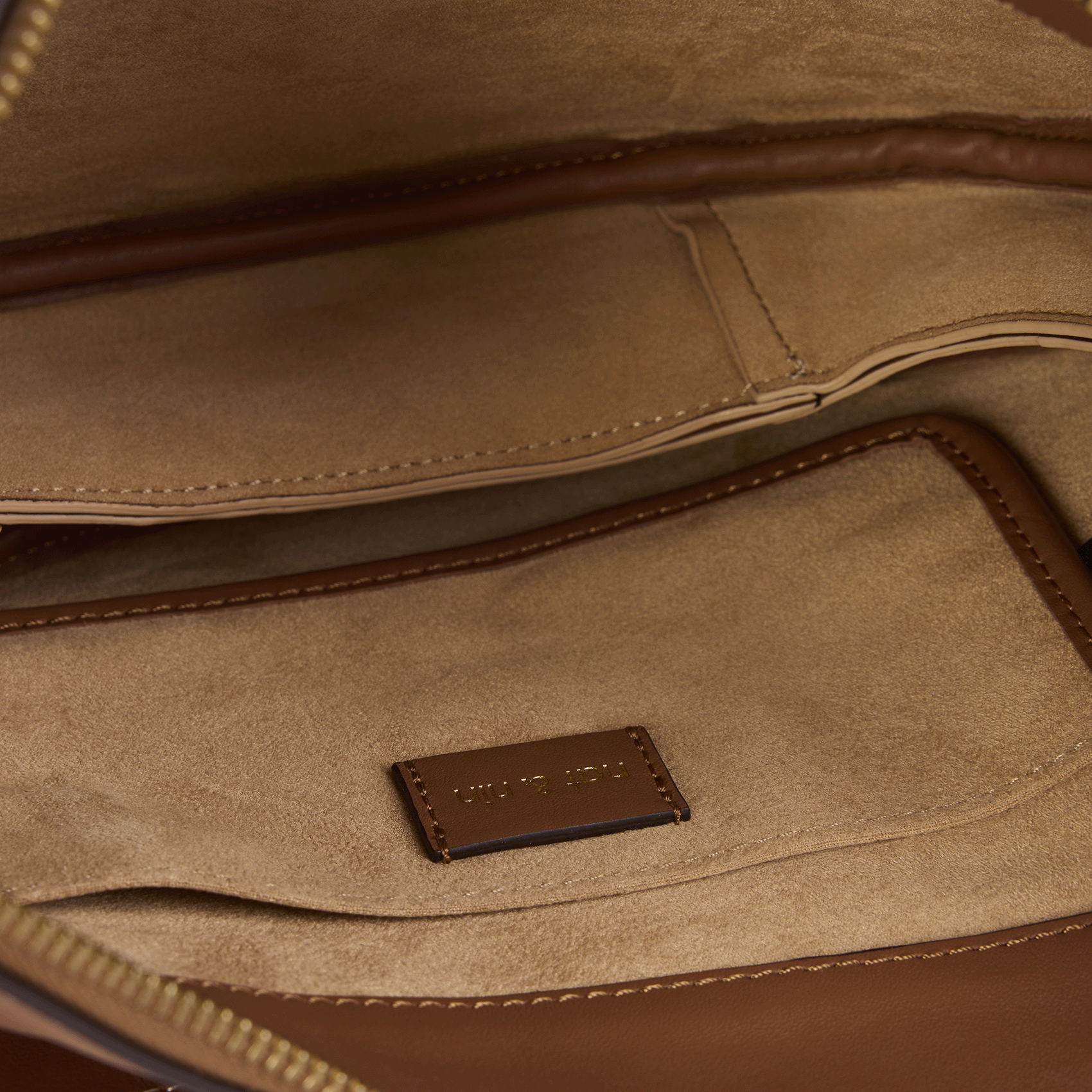 Sac bandoulière demi-lune en cuir NAT & NIN Marron