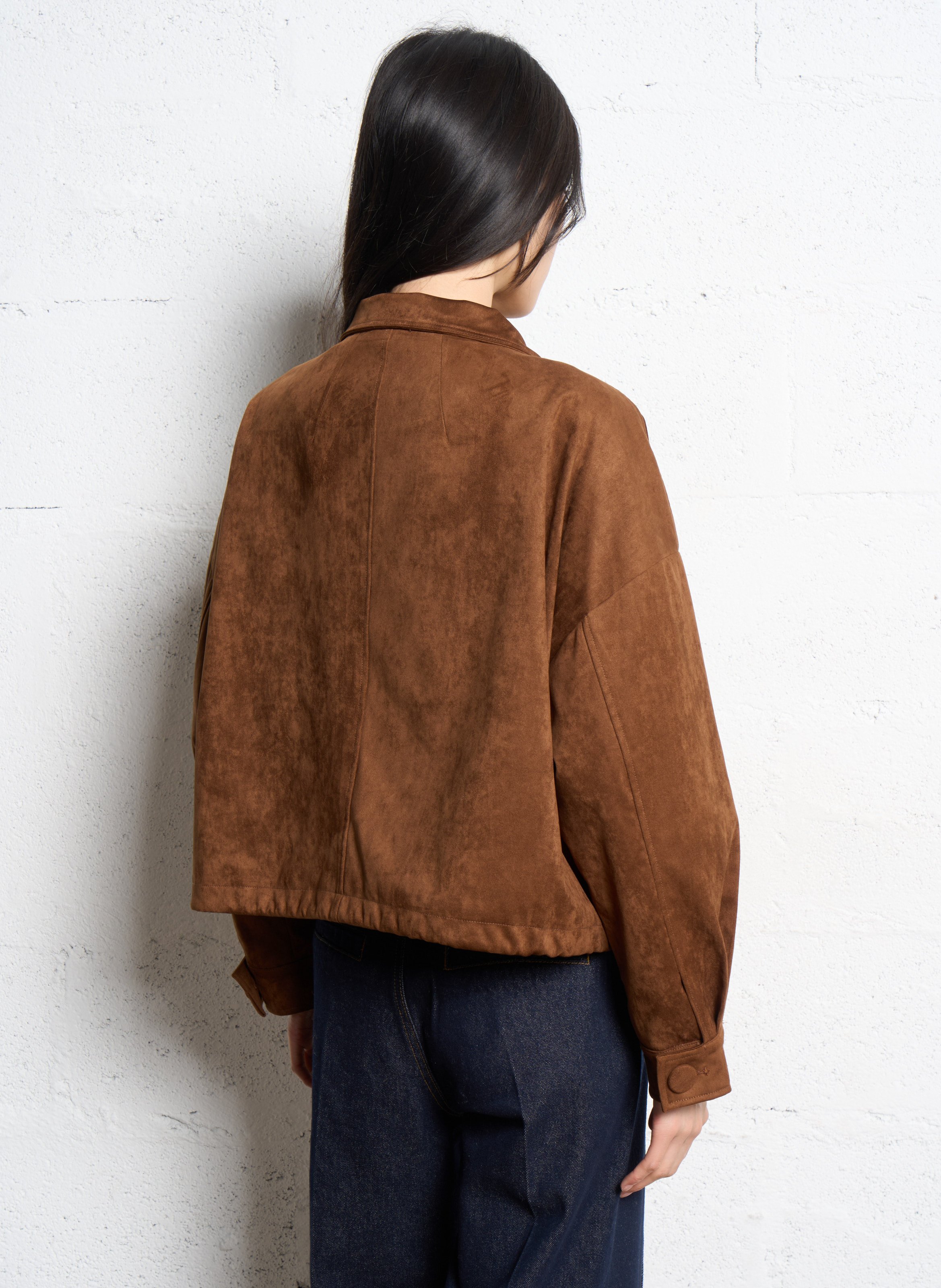 Oversize-Jacke mit Stehkragen SUNCOO Braun