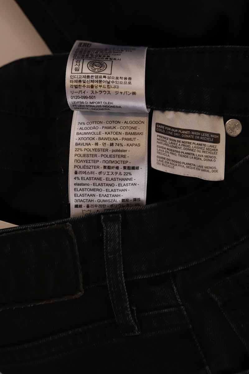 Cotton skinny jeans LEVI'S - Seconde main Black