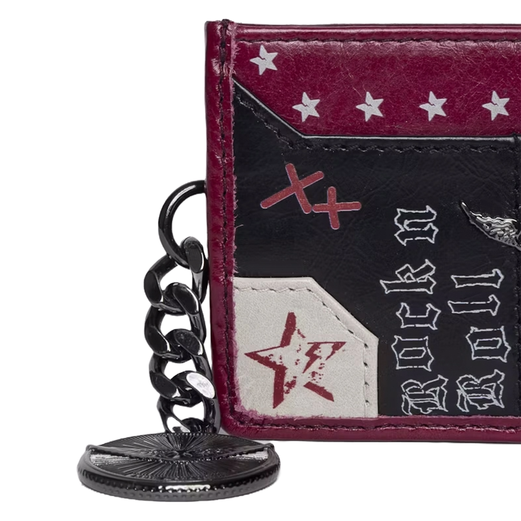 Porte-cartes en cuir imprimé ZADIG&VOLTAIRE Noir